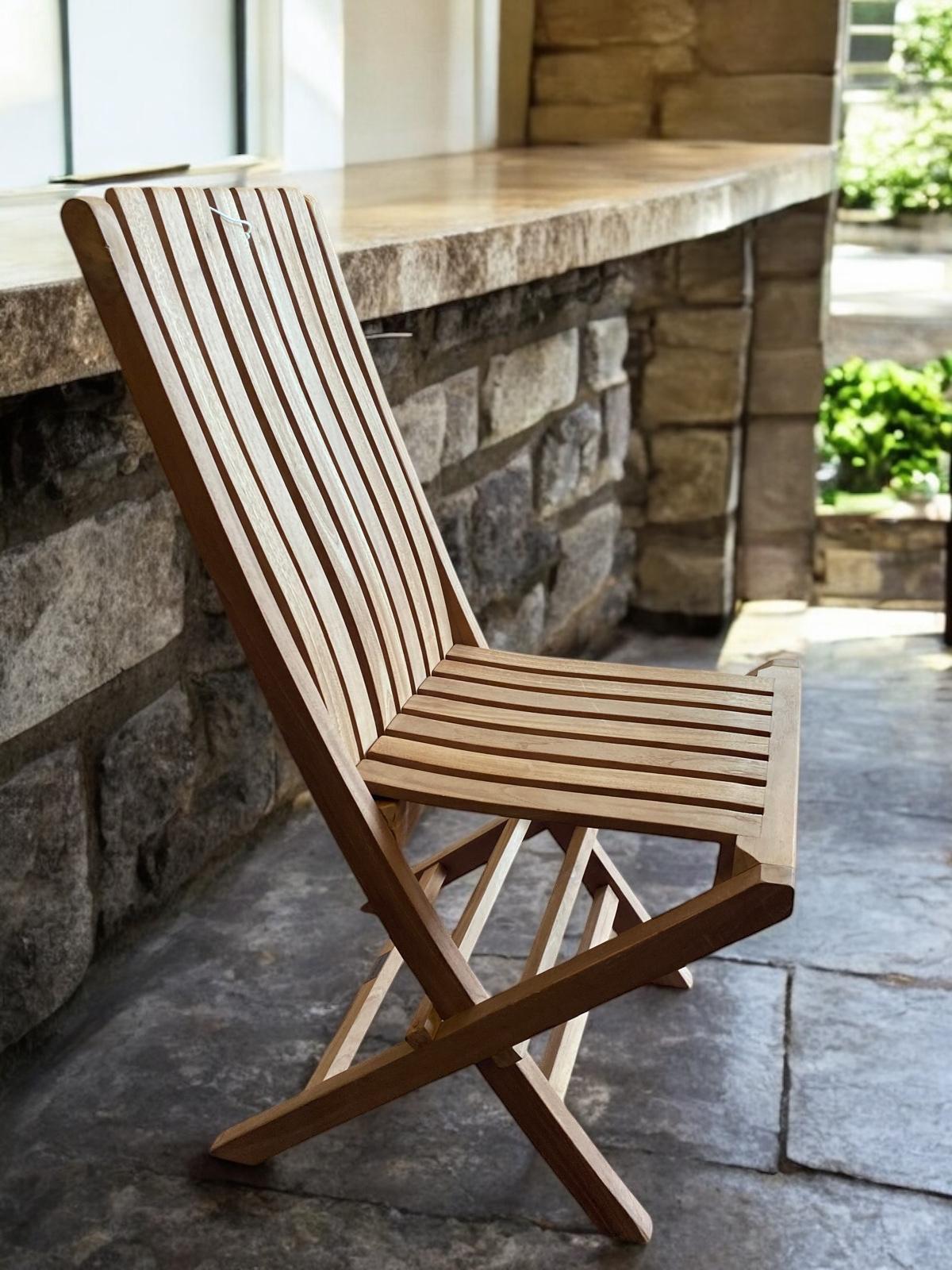 MSL Miami Folding Teak Garden Chair