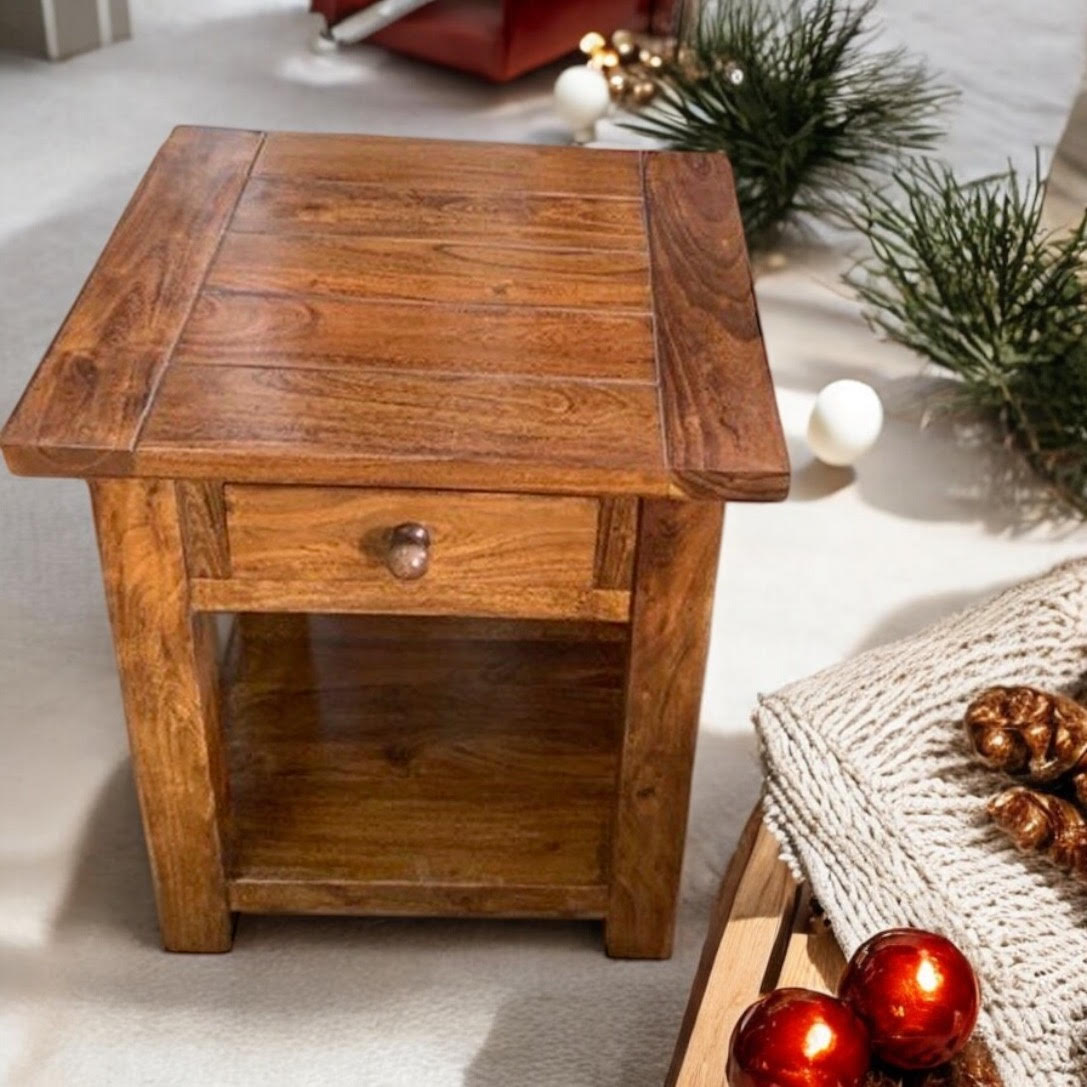 MSL 55cm Wooden Table, Sturdy, Versatile, Wipe Clean With Damp Cloth