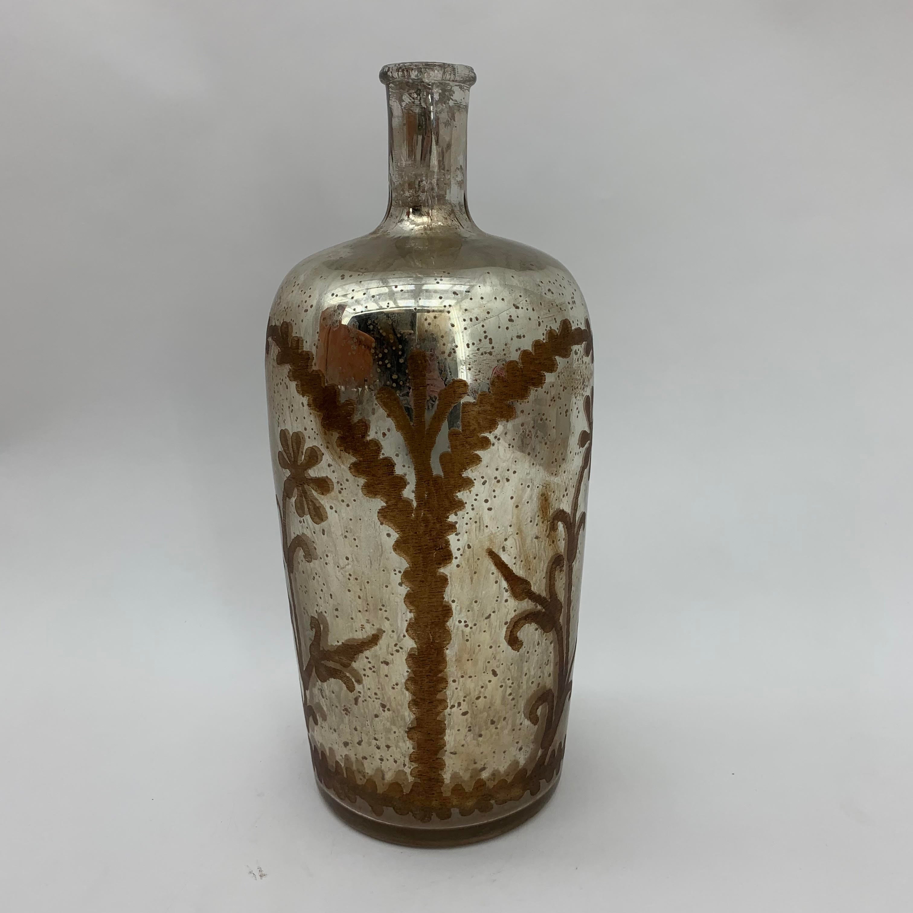 15 Antique Silver Glass Decorative Jar Vase