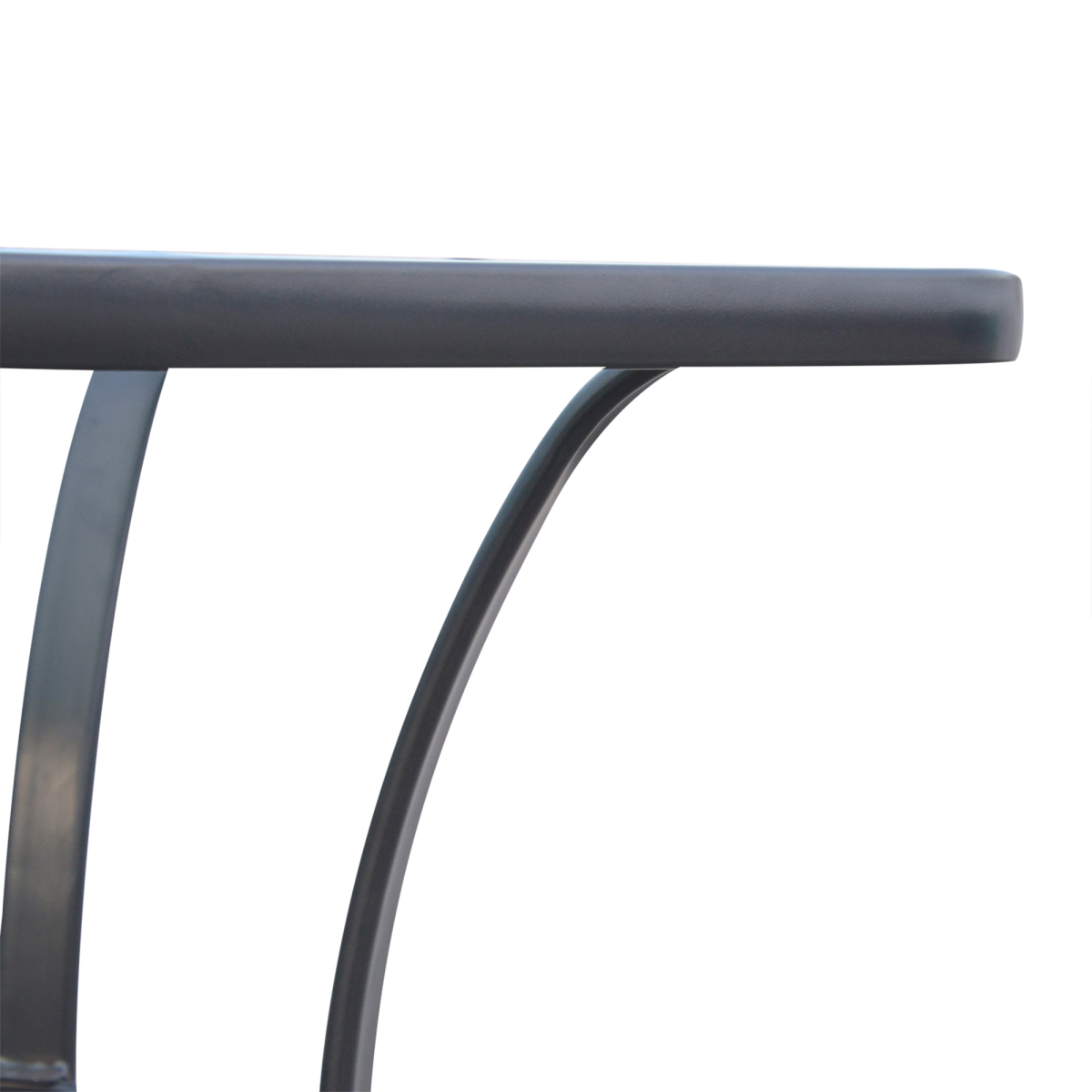 Outsunny Square Frosted Glass Bistro Table, Metal Tube Frame, 5mm Toughened Glass, Indoor/Outdoor Use, 68.5 x 84 cm