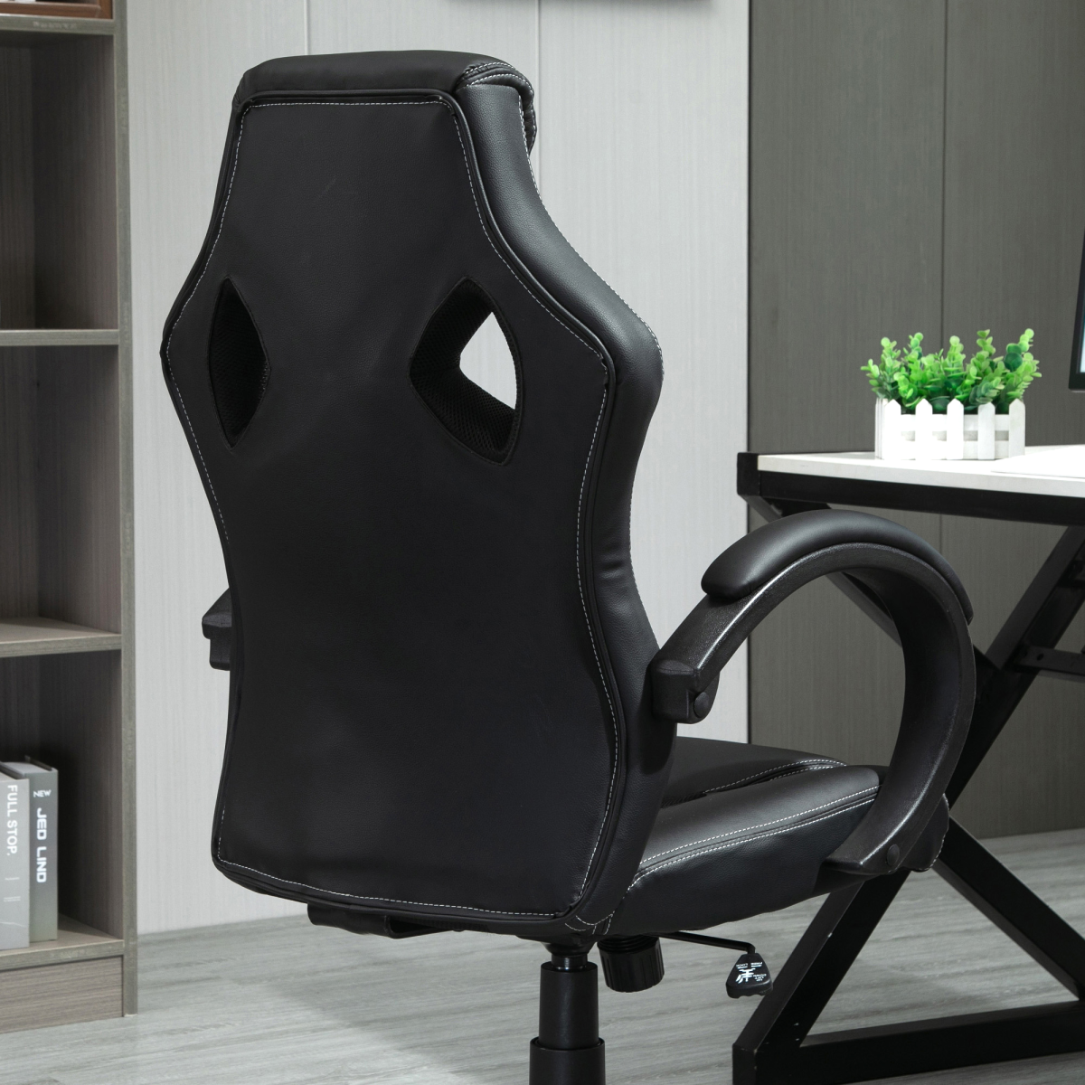 Vinsetto Executive Racing Swivel Gaming Office Chair, PU Leather, Black