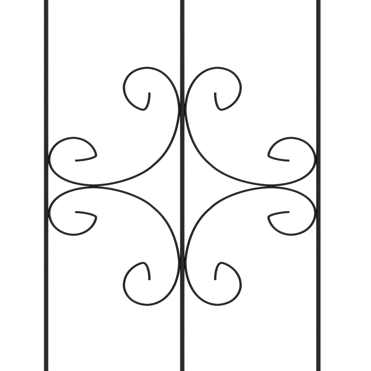 Outsunny Set of 2 Metal Trellis for Climbing Plants, Arrow Design, Black Steel, 50 x 180 cm