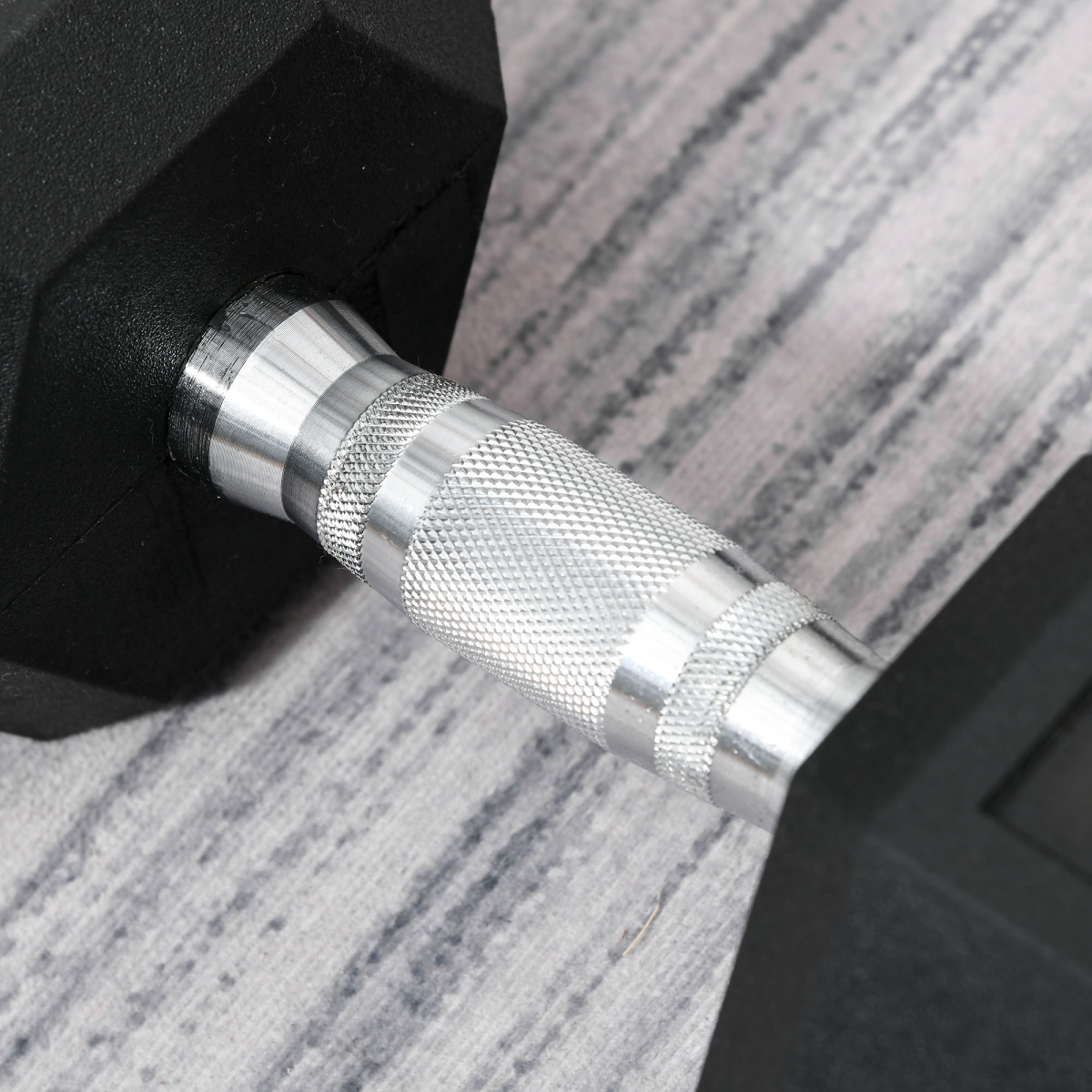 15KG Single Rubber Hex Dumbbell, Portable Hand Weight for Home Gym