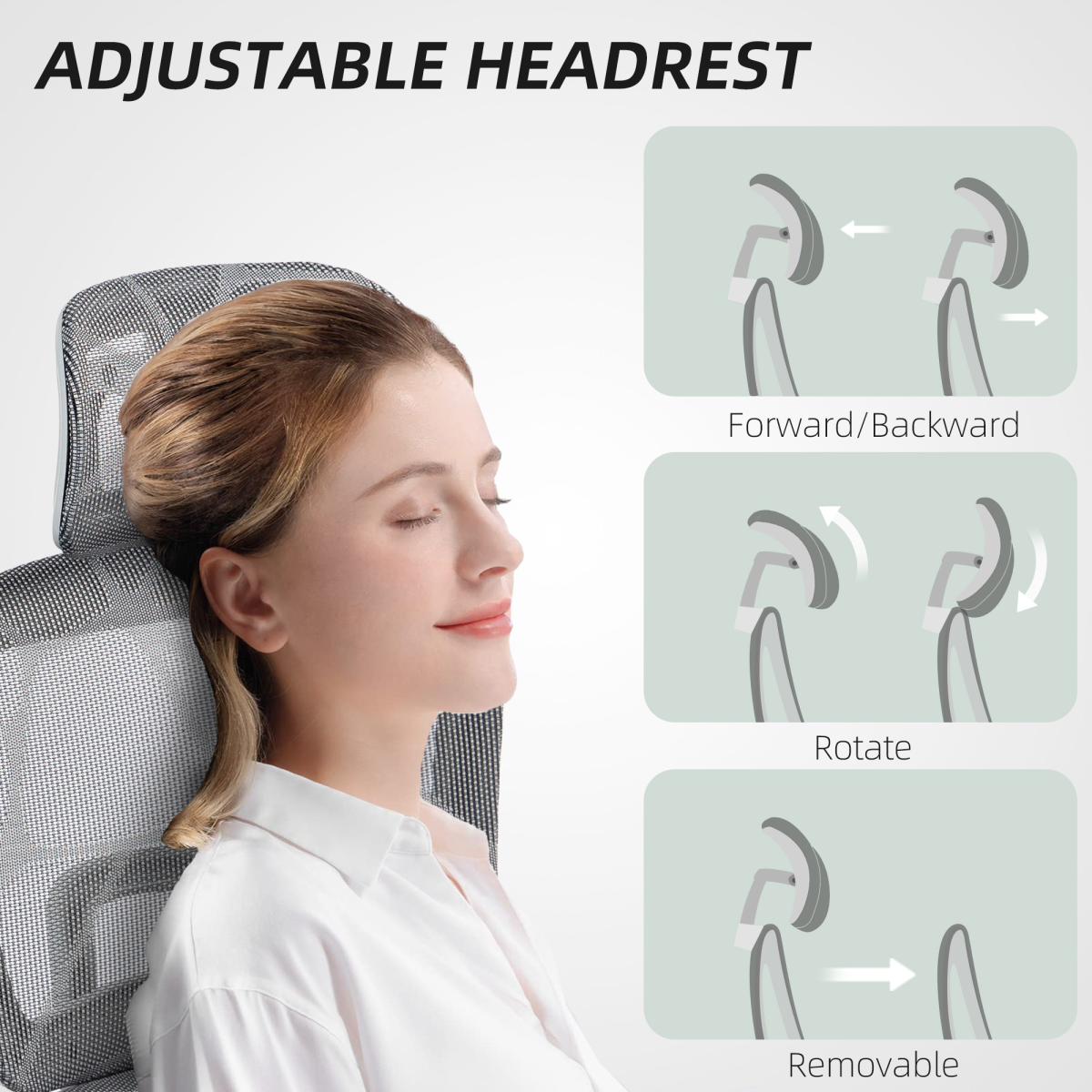 HOMCOM Ergonomic Mesh Office Chair, Swivel, Adjustable, Grey