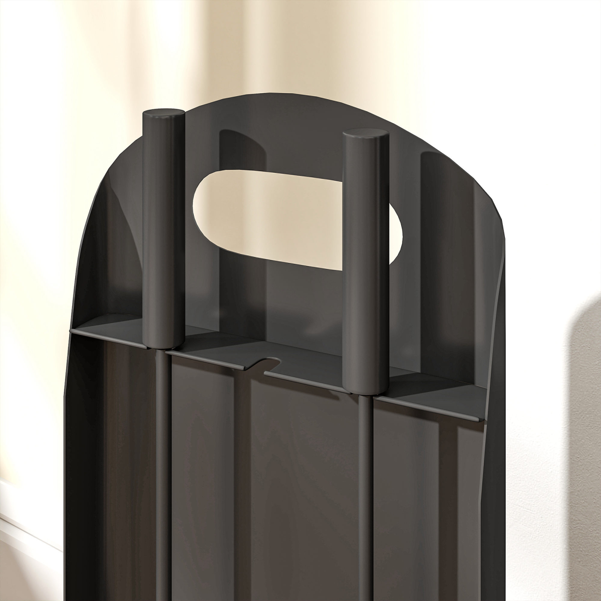 Outsunny 4-Piece Metal Fireplace Companion Set, Black
