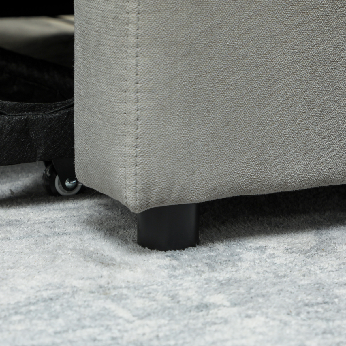 HOMCOM 2 Seater Click-Clack Sofa Bed with Cushions, Light Grey