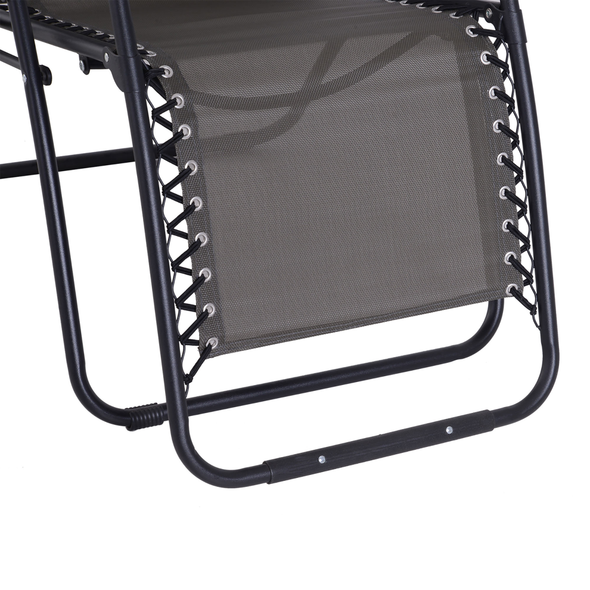Zero Gravity Foldable Patio Recliner Chair with Head Pillow, Steel Frame