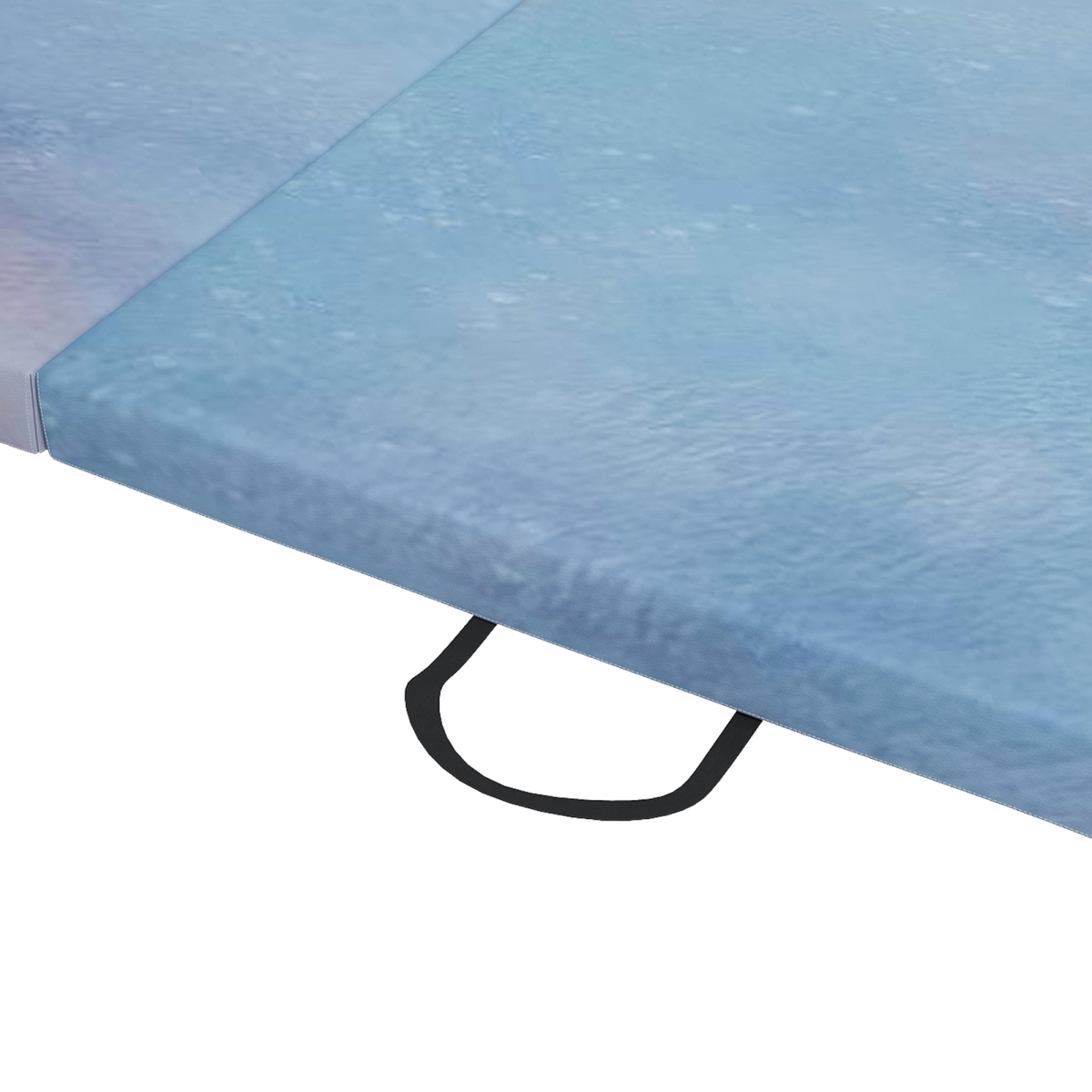 HOMCOM Tri-Fold Gymnastics Crash Mat, 6ft, 2" Thick, Sky Blue