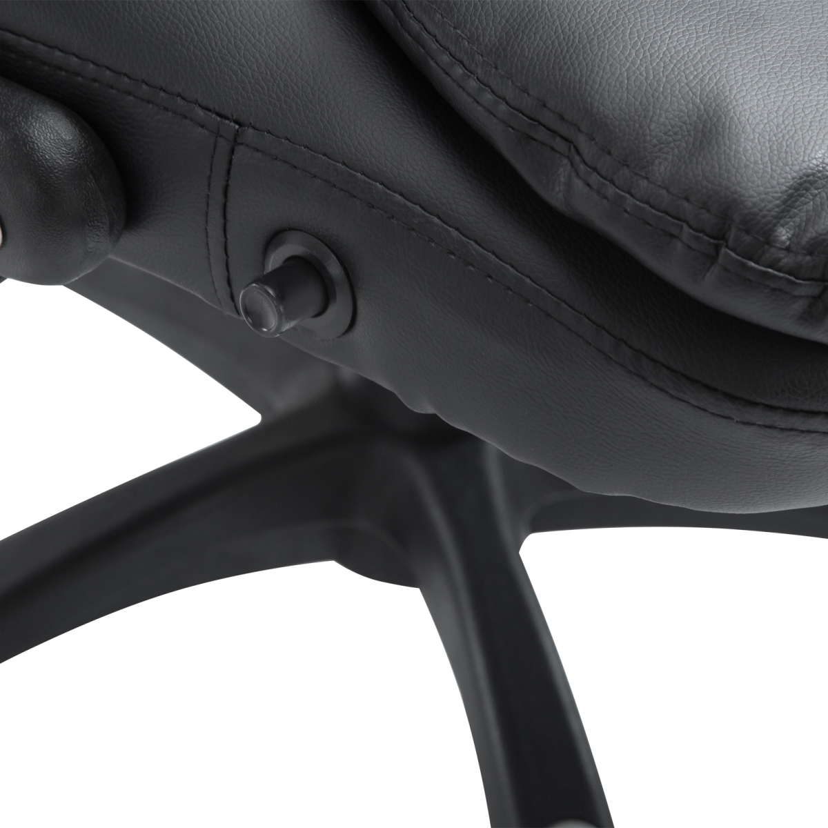 Black PU Leather Executive Reclining Office Chair with Massage & Heat