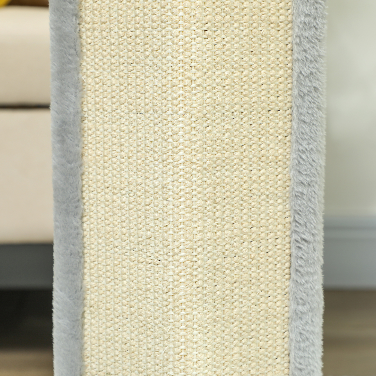 PawHut 56cm Corner Cat Scratching Post with Sisal Pad, Grey