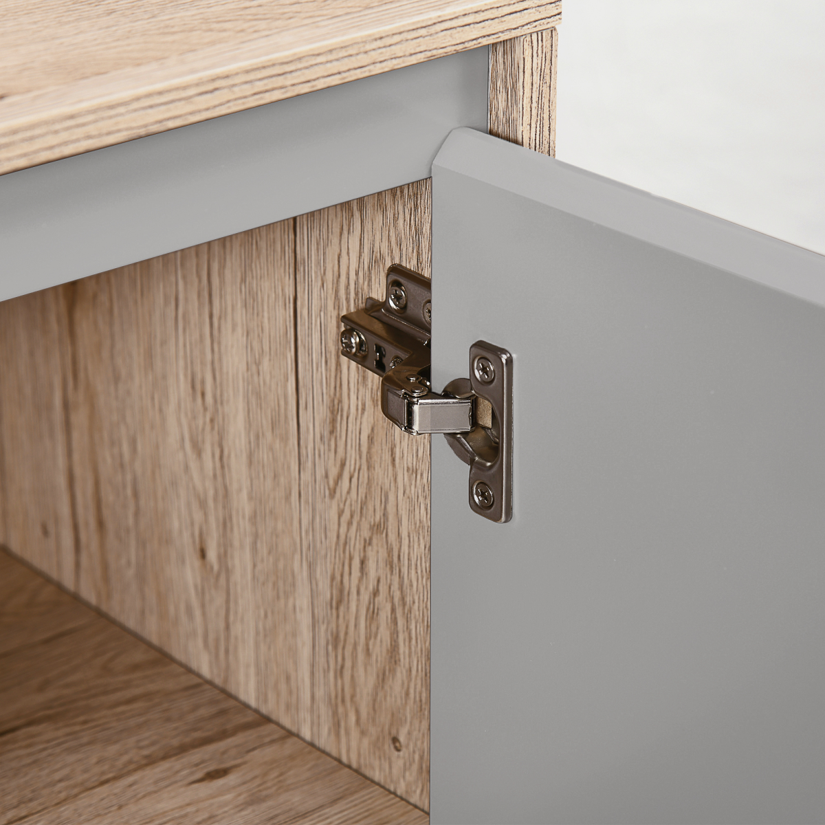 60cm Under-Sink Bathroom Storage Cabinet with Adjustable Shelf, 2 Doors, Brown