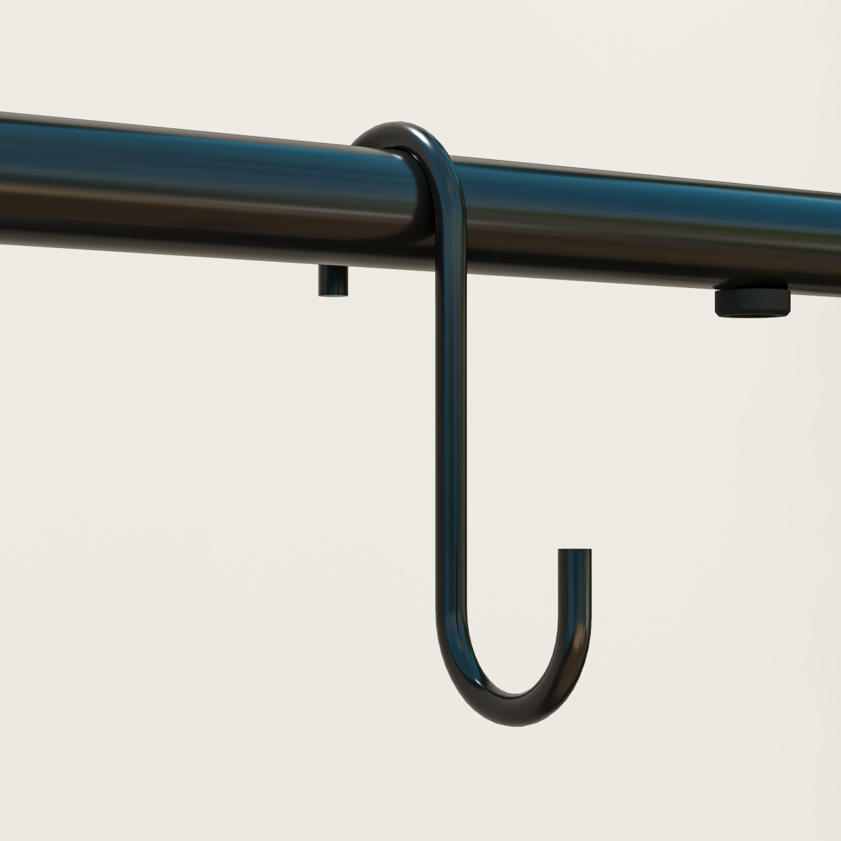 Outsunny 3-Tier Black Metal Plant Stand with Hanging Hooks
