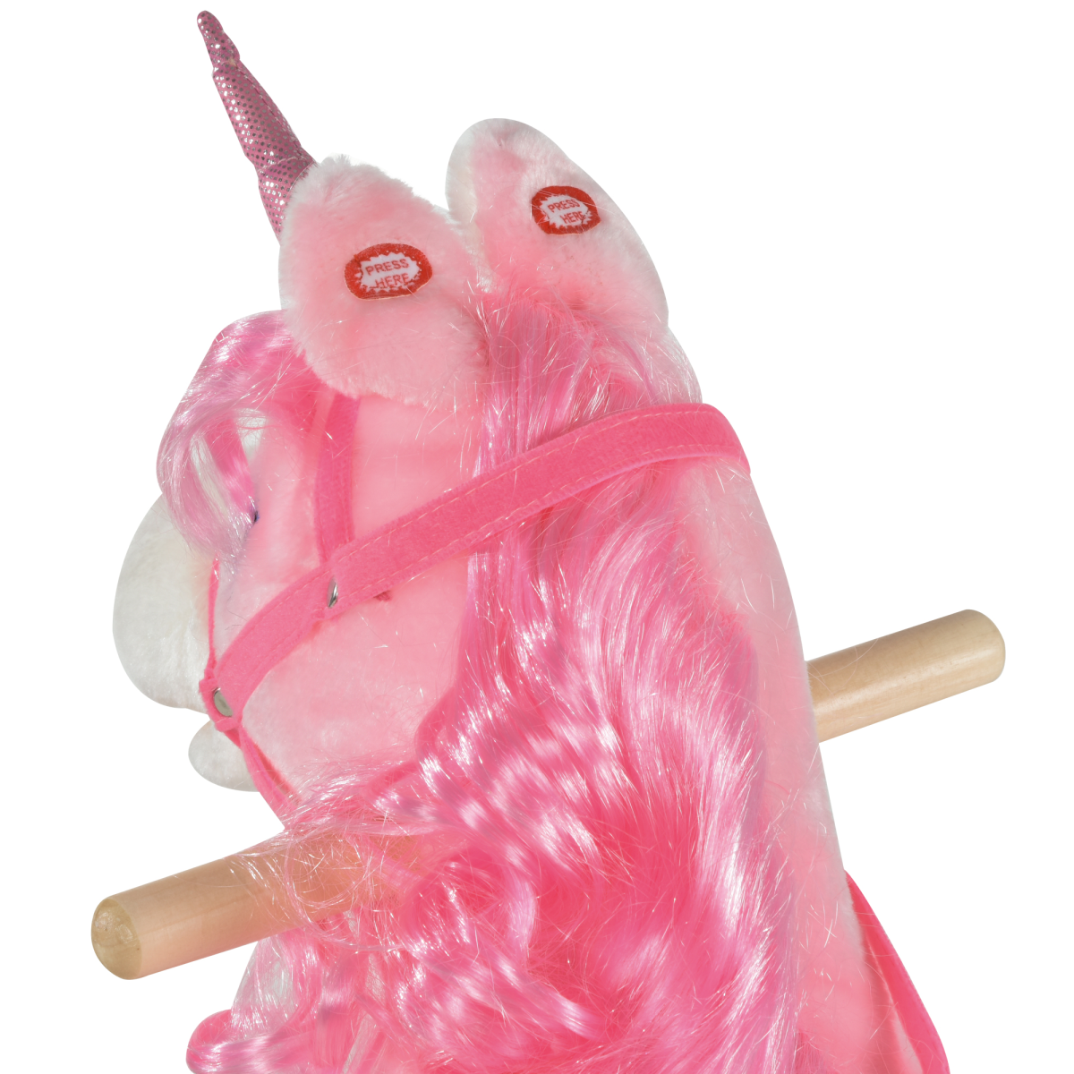 HOMCOM Kids Rocking Unicorn Ride-On Horse with Sounds, 36-72 Months