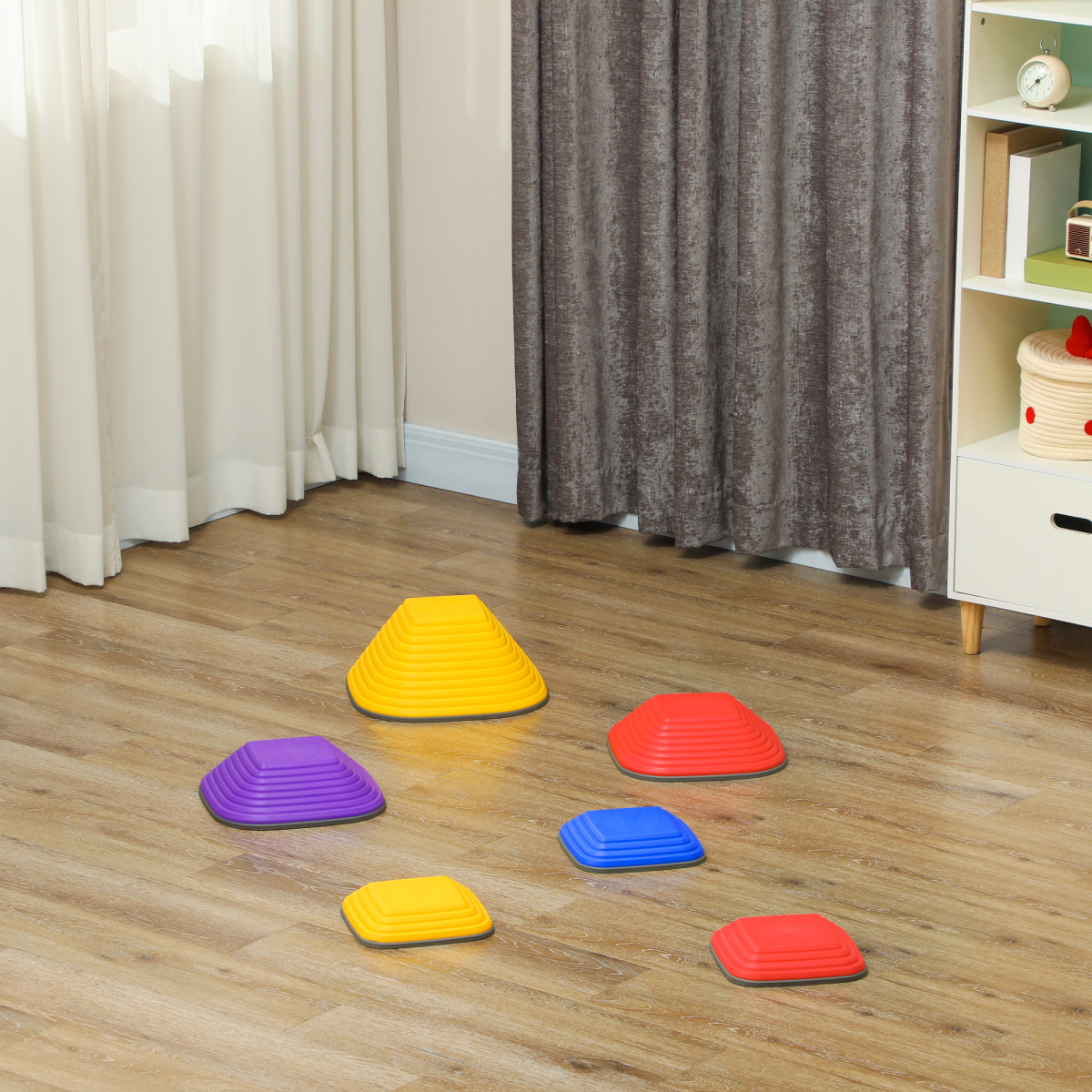 AIYAPLAY 6-Piece Balance Stepping Stones Sensory Toy for Kids 3-8