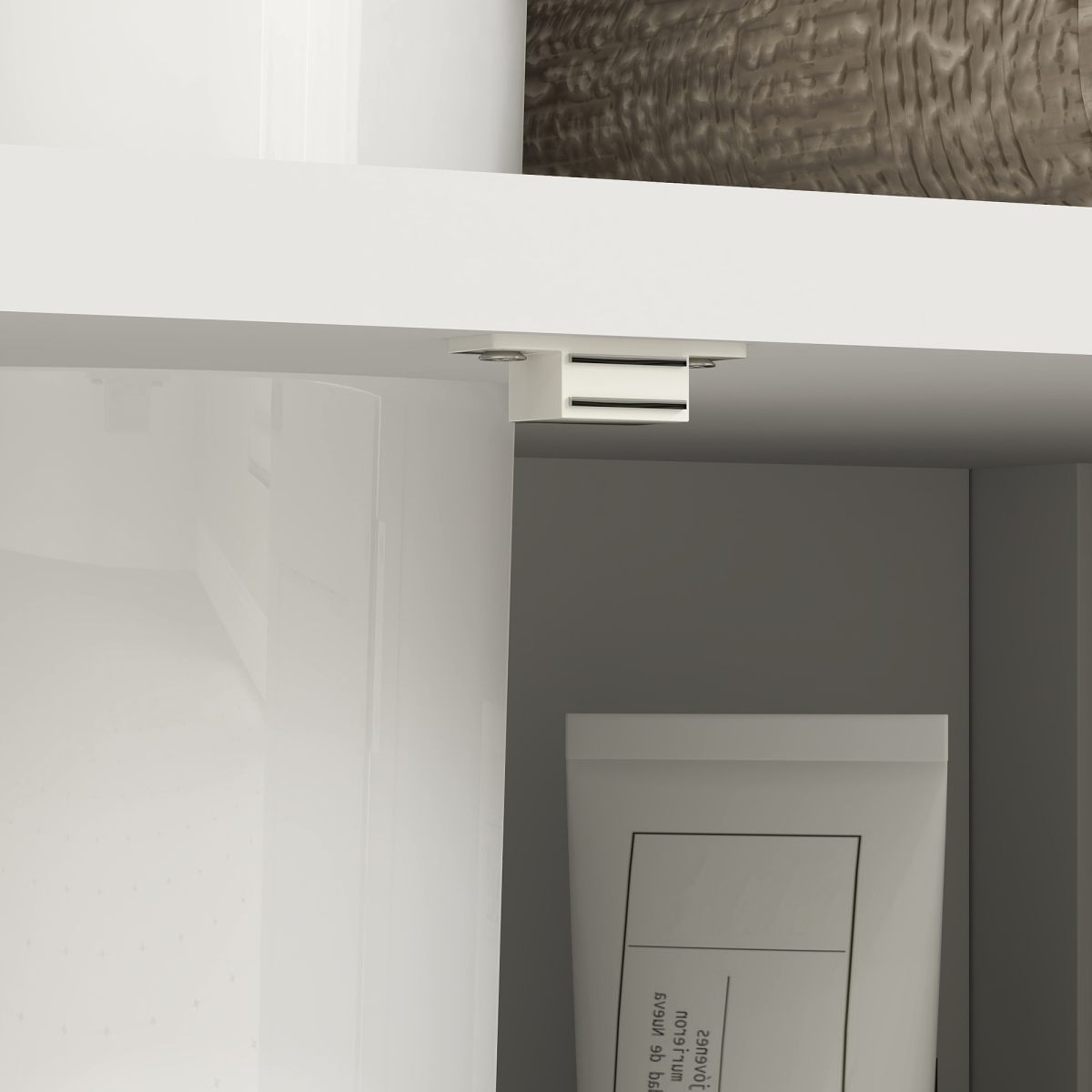 kleankin Bathroom Under Sink Pedestal Cabinet, Storage Shelf, Door, White