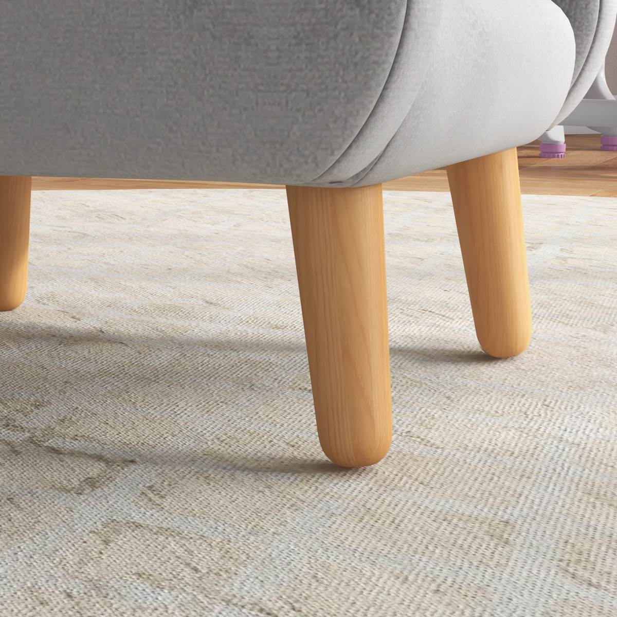 ZONEKIZ Cloud-Shaped Toddler Armchair, Grey Kids Mini Chair