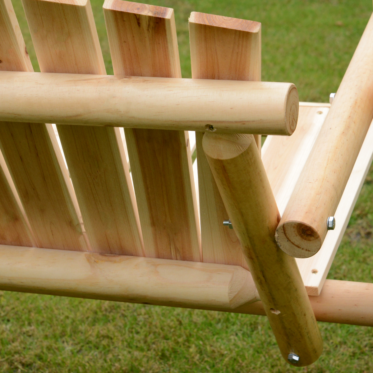 Outsunny 2-Seater Wooden Porch Swing Bench with Armrests