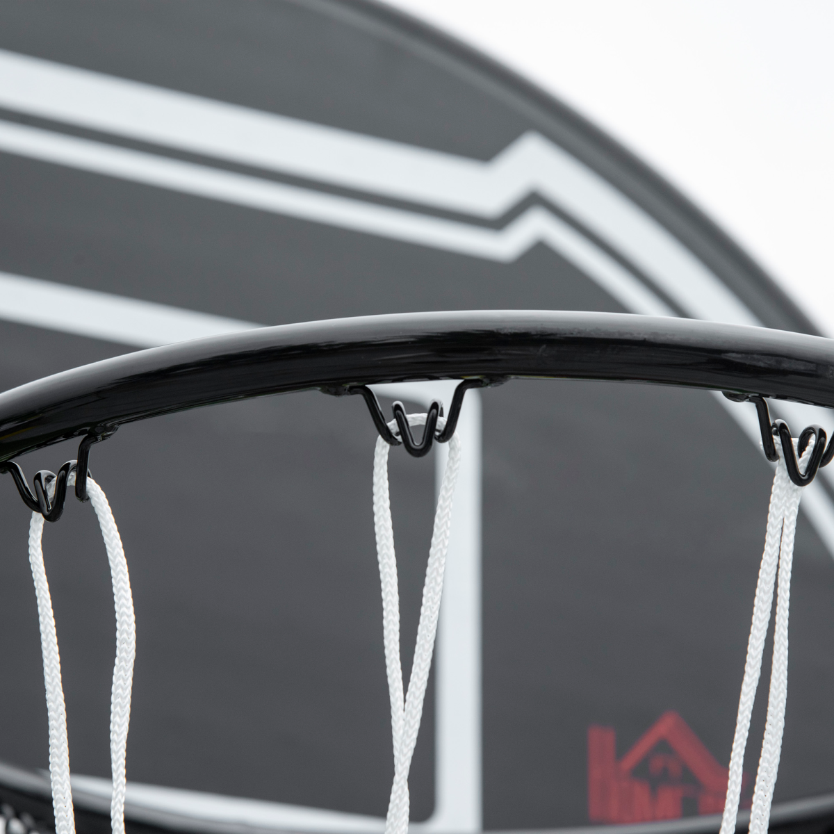 Adjustable Basketball Hoop Stand with Wheels and Fillable Weight Base, Height Adjustable 195-245cm, Steel Frame, PE Backboard