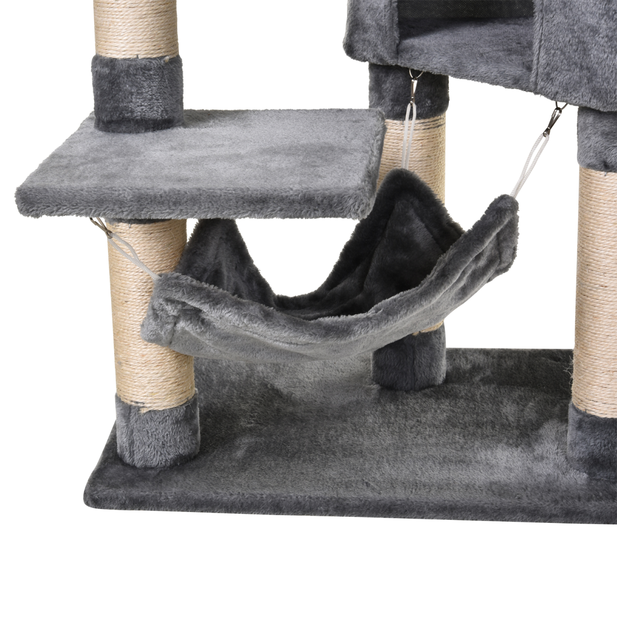 Multi-Level Cat Tree Tower with Scratching Posts and Condo House