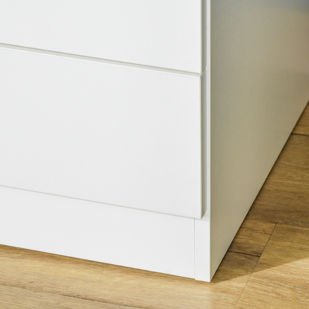 HOMCOM 4-Drawer Vertical Storage Cabinet with Metal Rails, Anti-Tip