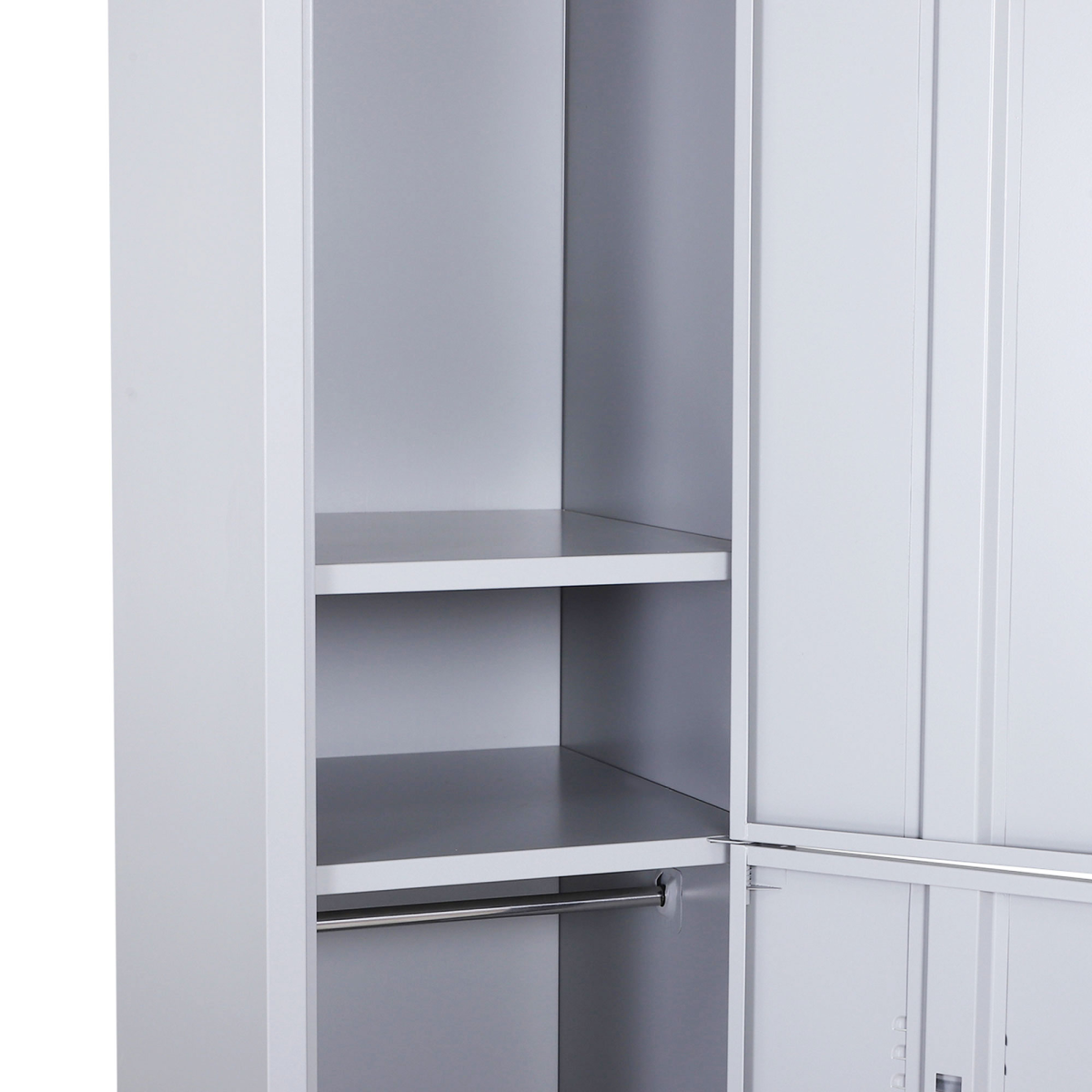 1.8m Lockable Office Storage Cabinet, Cold Rolled Steel Locker with Shelves, 180cm Storage Cabinet