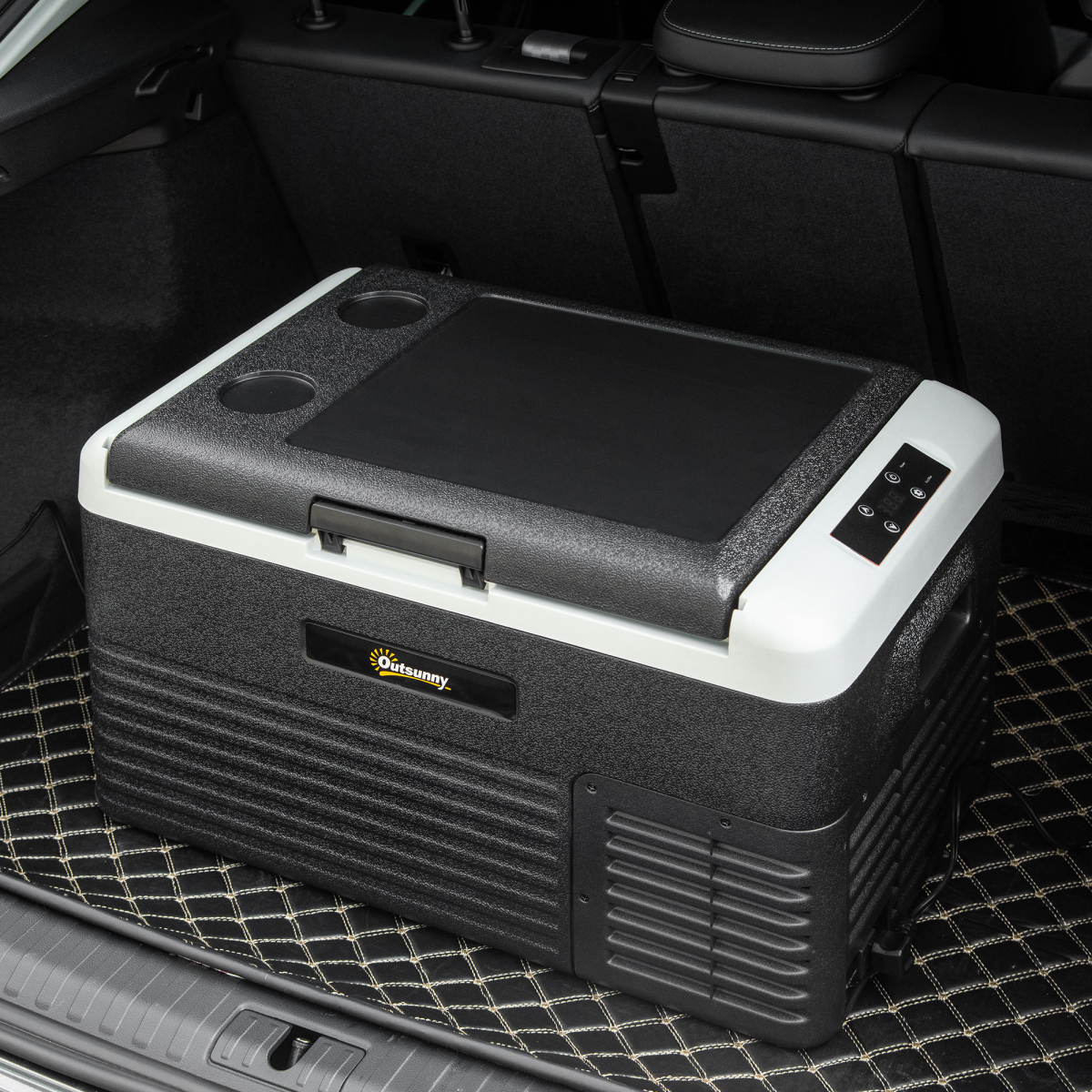 30L Portable Car Refrigerator Freezer 12V/24V DC 110/240V AC for Camping and Driving