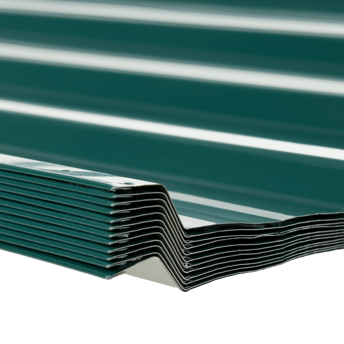 Outsunny Pack of 12 Galvanised Steel Roofing Sheets, Green