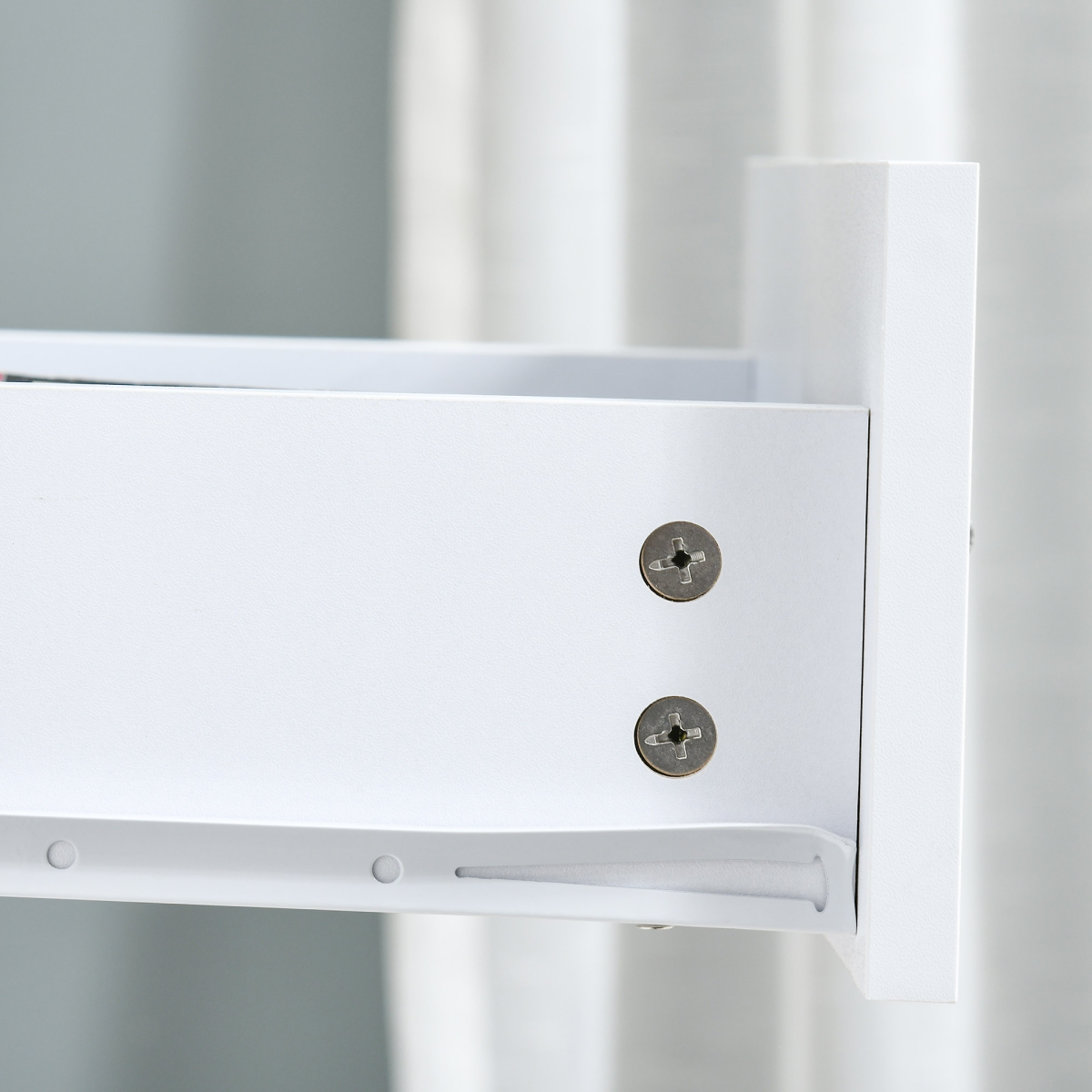 White High Gloss Shoe Cabinet Storage Cupboard with Adjustable Shelf and 2 Drawers