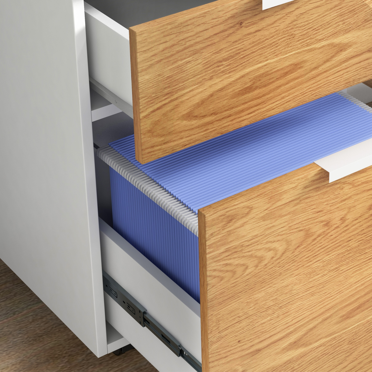 HOMCOM Lockable 2-Drawer Filing Cabinet with Hanging Bars for A4/Letter