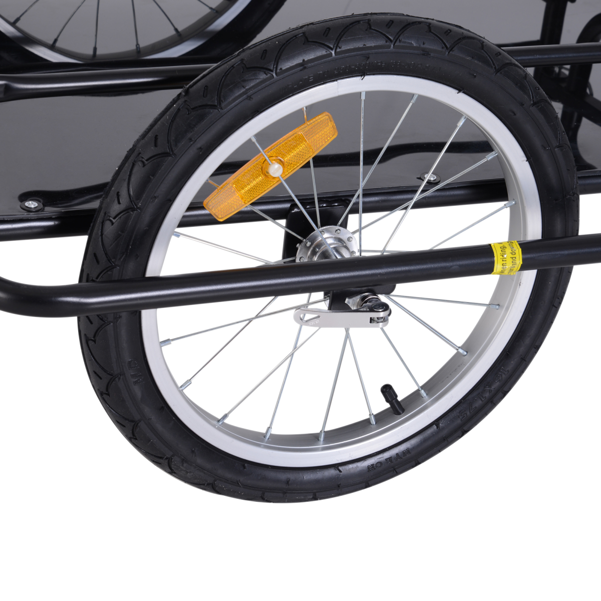 Folding Bicycle Cargo Trailer with Hitch, 40kg Capacity