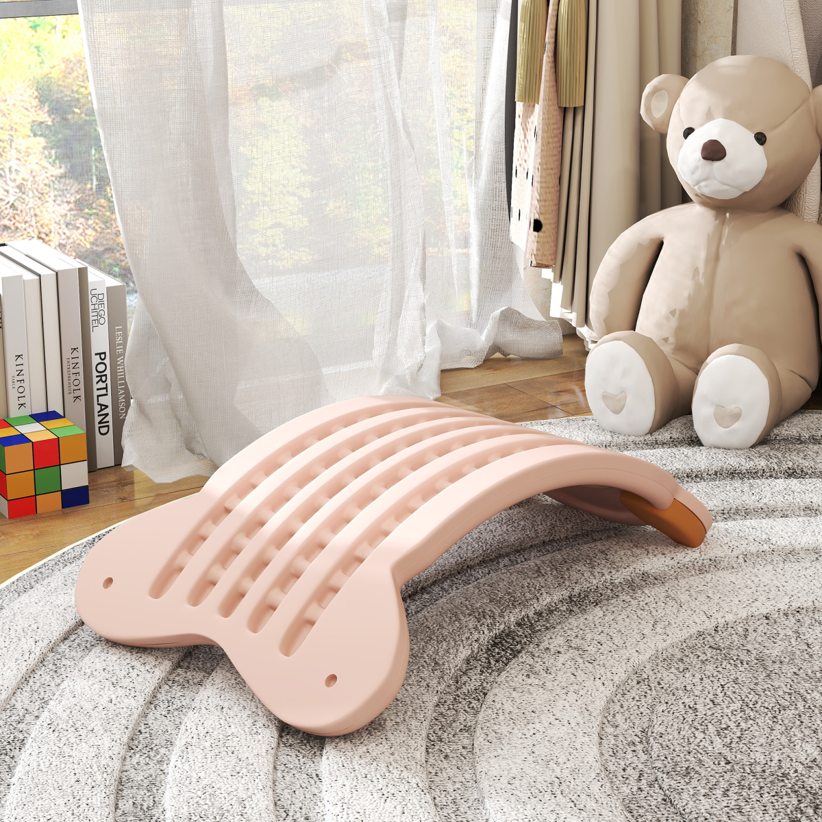 AIYAPLAY Kids Balance Board for Balance Training & Sensory Play, Pink