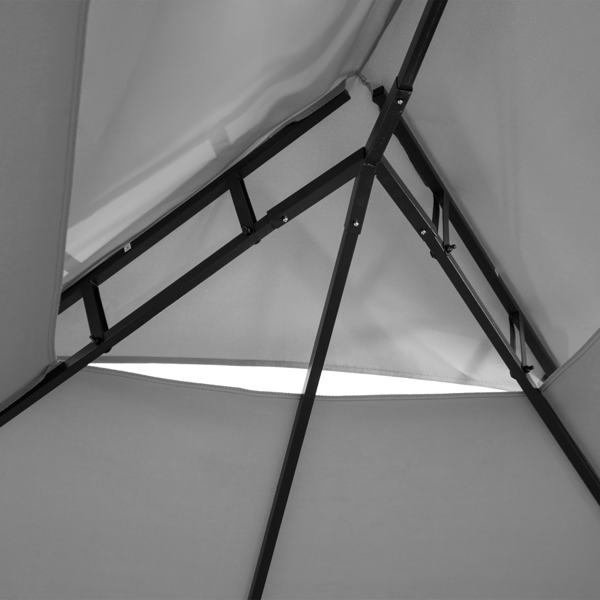 Outsunny 4m x 3(m) Outdoor 2-Tier Steel Frame Gazebo w/ Curtains Outdoor Garden