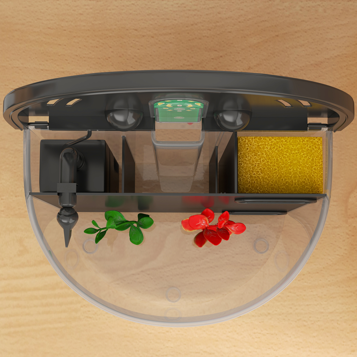 PawHut 3L Nano Fish Tank Starter Kit with Filter, LED Light