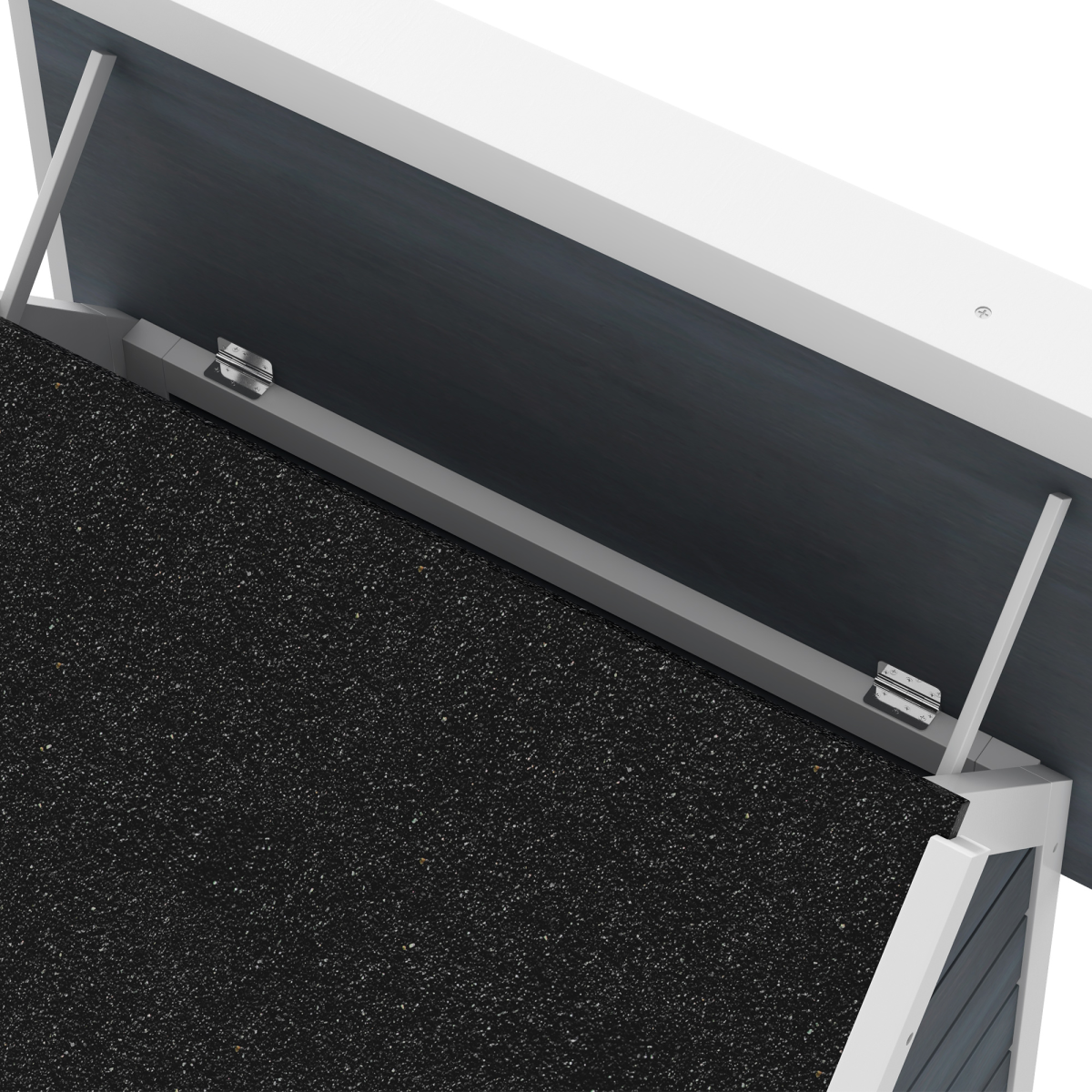 PawHut Outdoor Feral Cat House with Openable Asphalt Roof, Grey