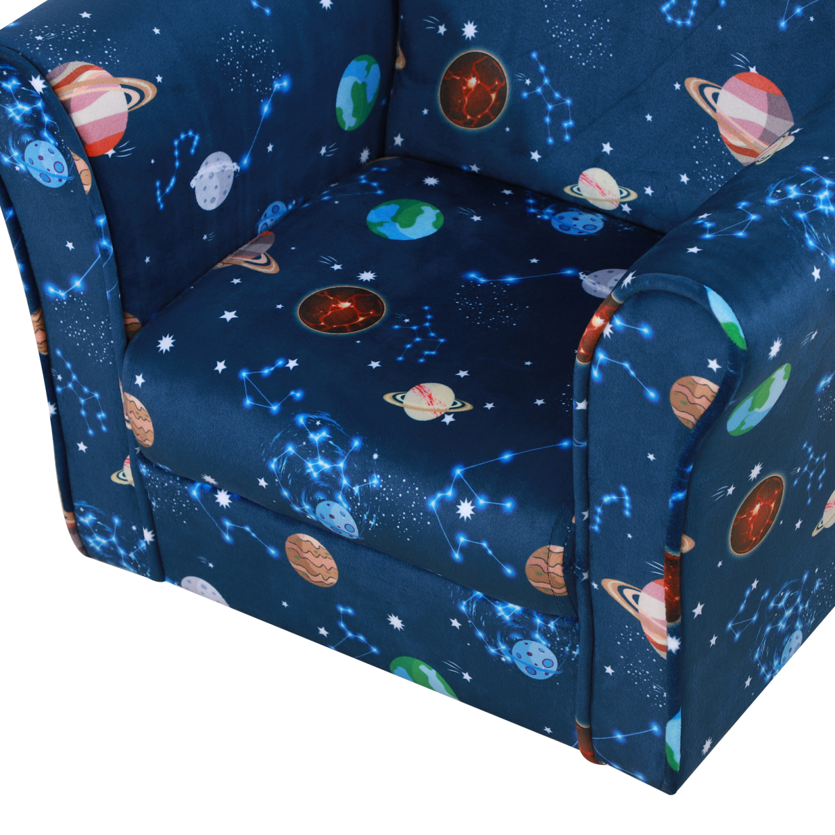 Kids Planet-Themed Mini Sofa Chair for Bedroom and Playroom