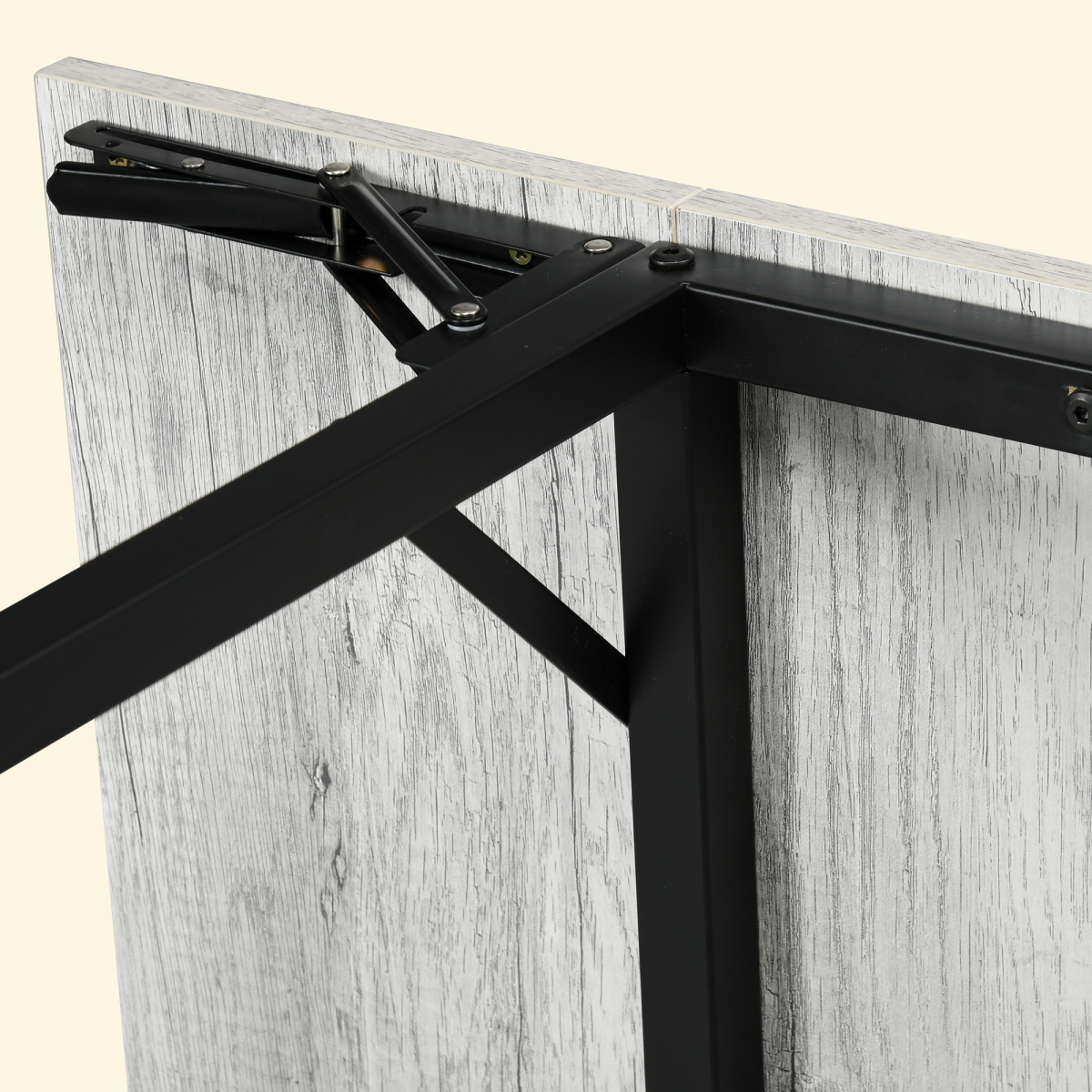 PawHut Grey Folding Drop Leaf Dining Table for 2-4 People