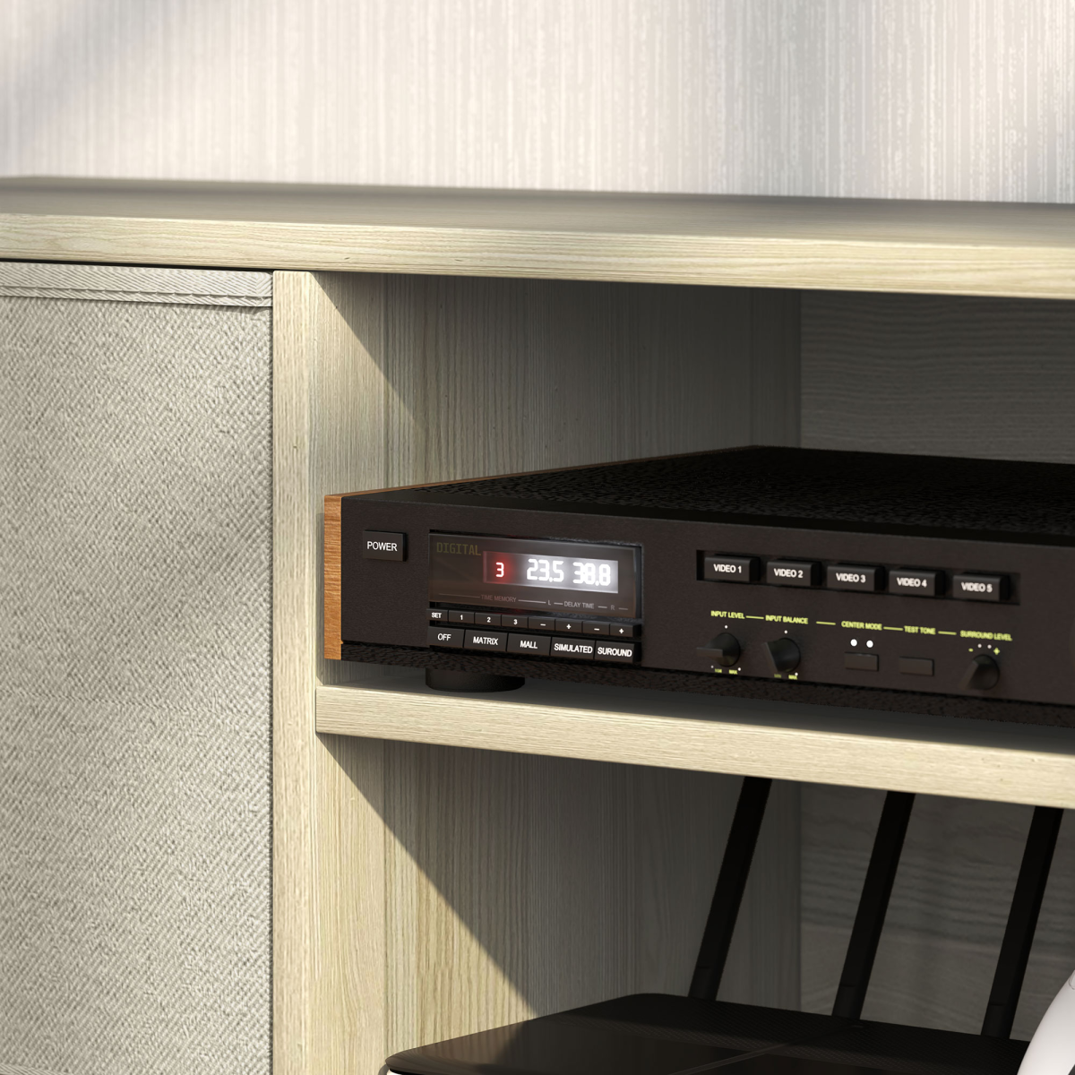 HOMCOM TV Cabinet Stand with Shelves & Drawers, Natural Wood