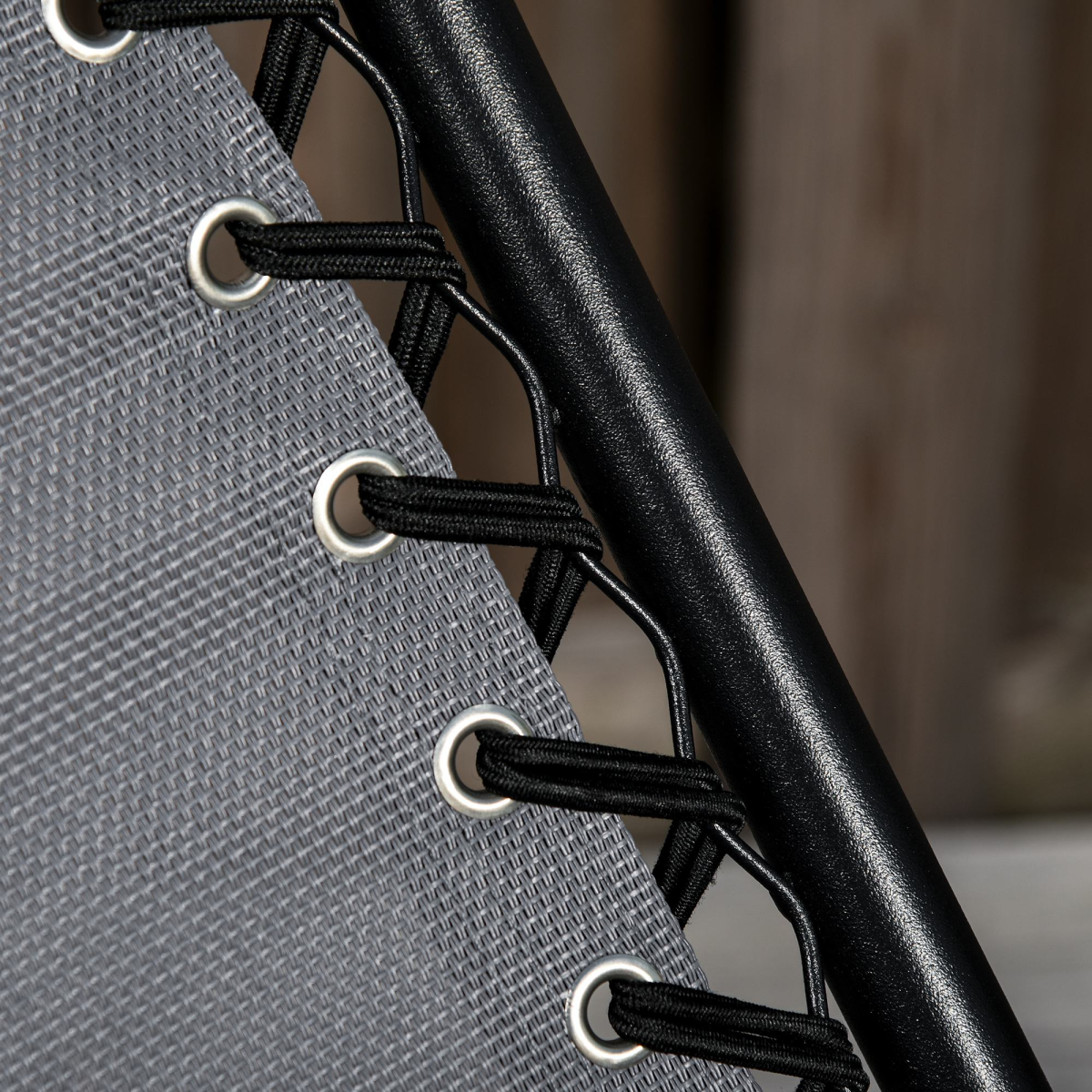 Grey Folding Outdoor Zero-Gravity Recliner Rocker Chair