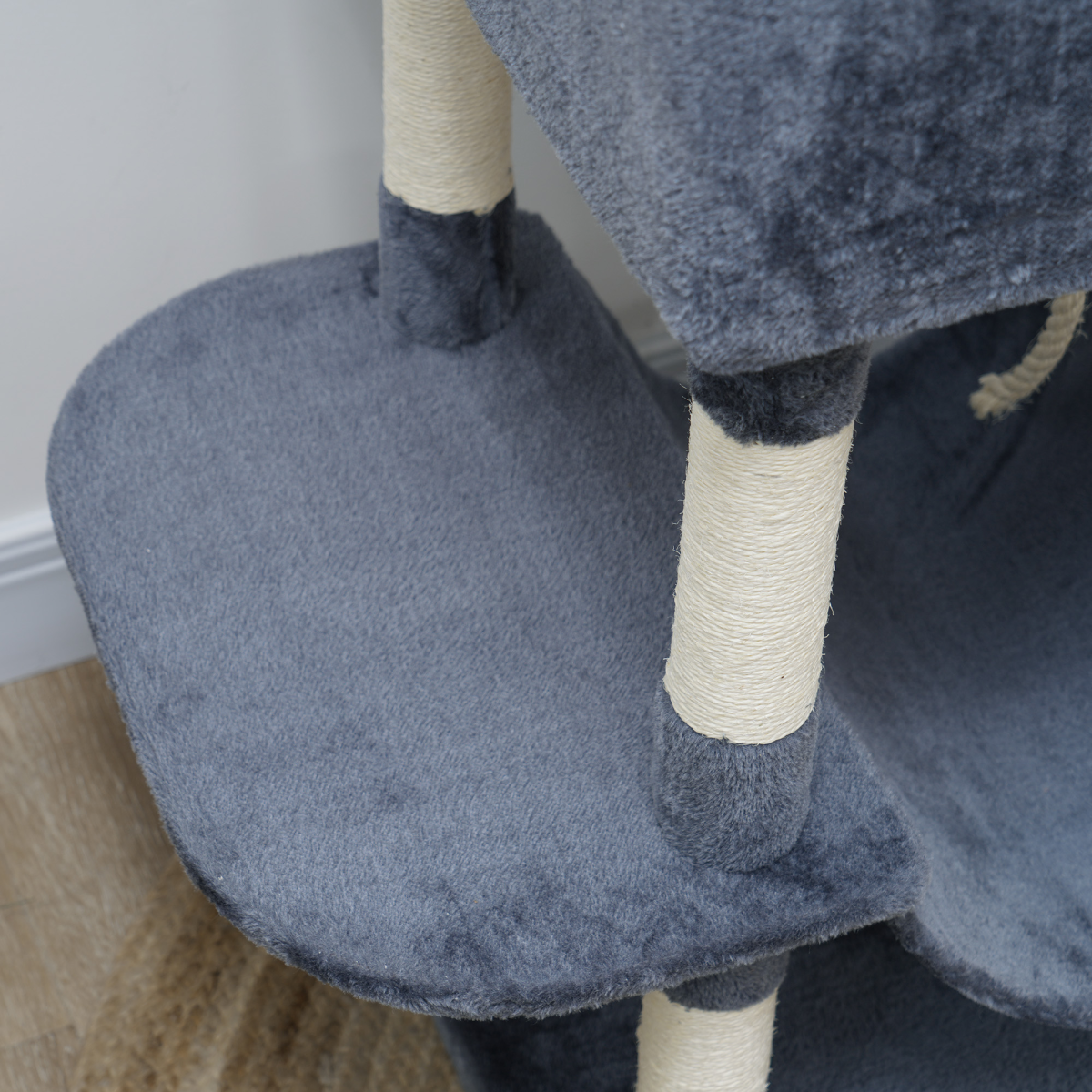 PawHut 206cm Tall Cat Tree with Beds, Condos, Scratching Posts