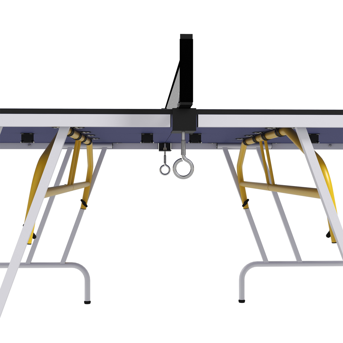 SPORTNOW 9FT Foldable Table Tennis Table Set with Net, Balls - Blue