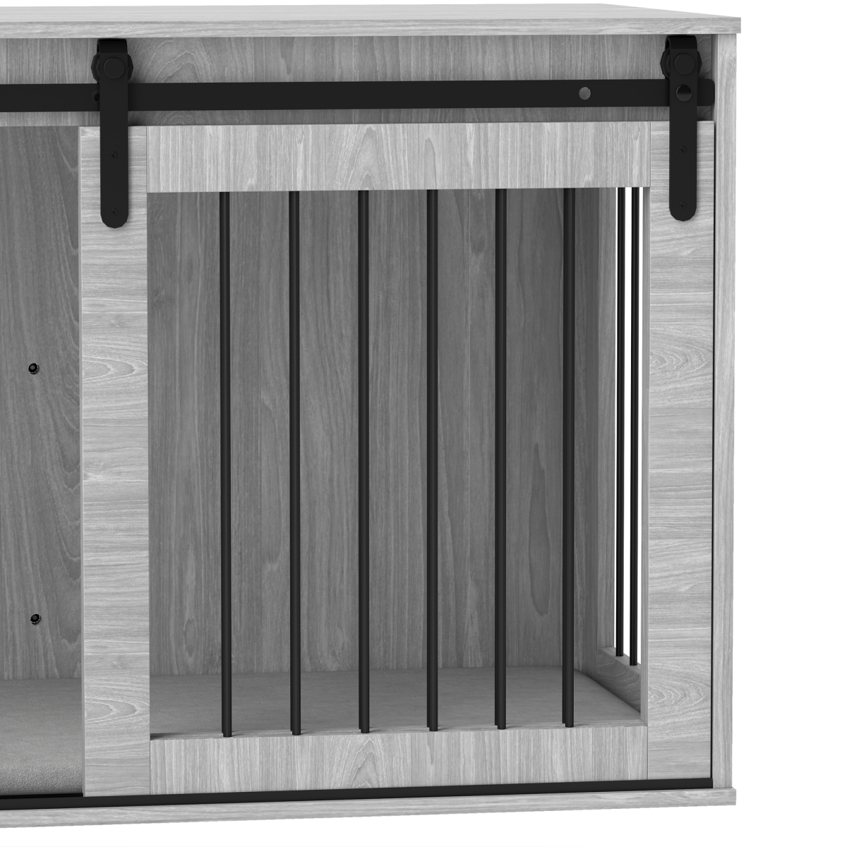 PawHut Dog Crate Furniture Side Table for Extra Large Dogs, Grey