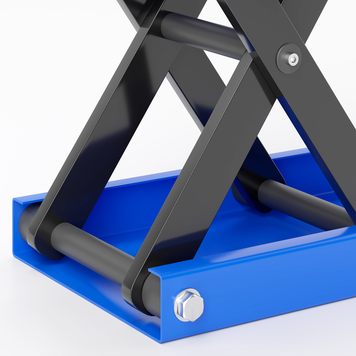 DURHAND 500kg Steel X-Frame Motorcycle Repair Lift Jack, Blue
