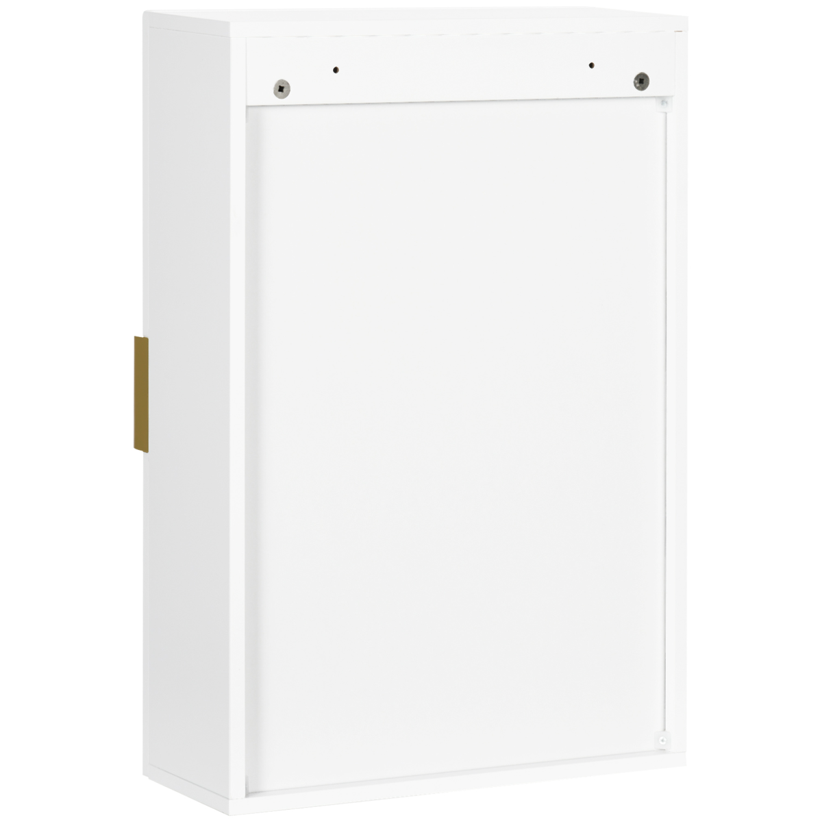 kleankin White Wall-Mounted Bathroom Cabinet with Adjustable Shelves