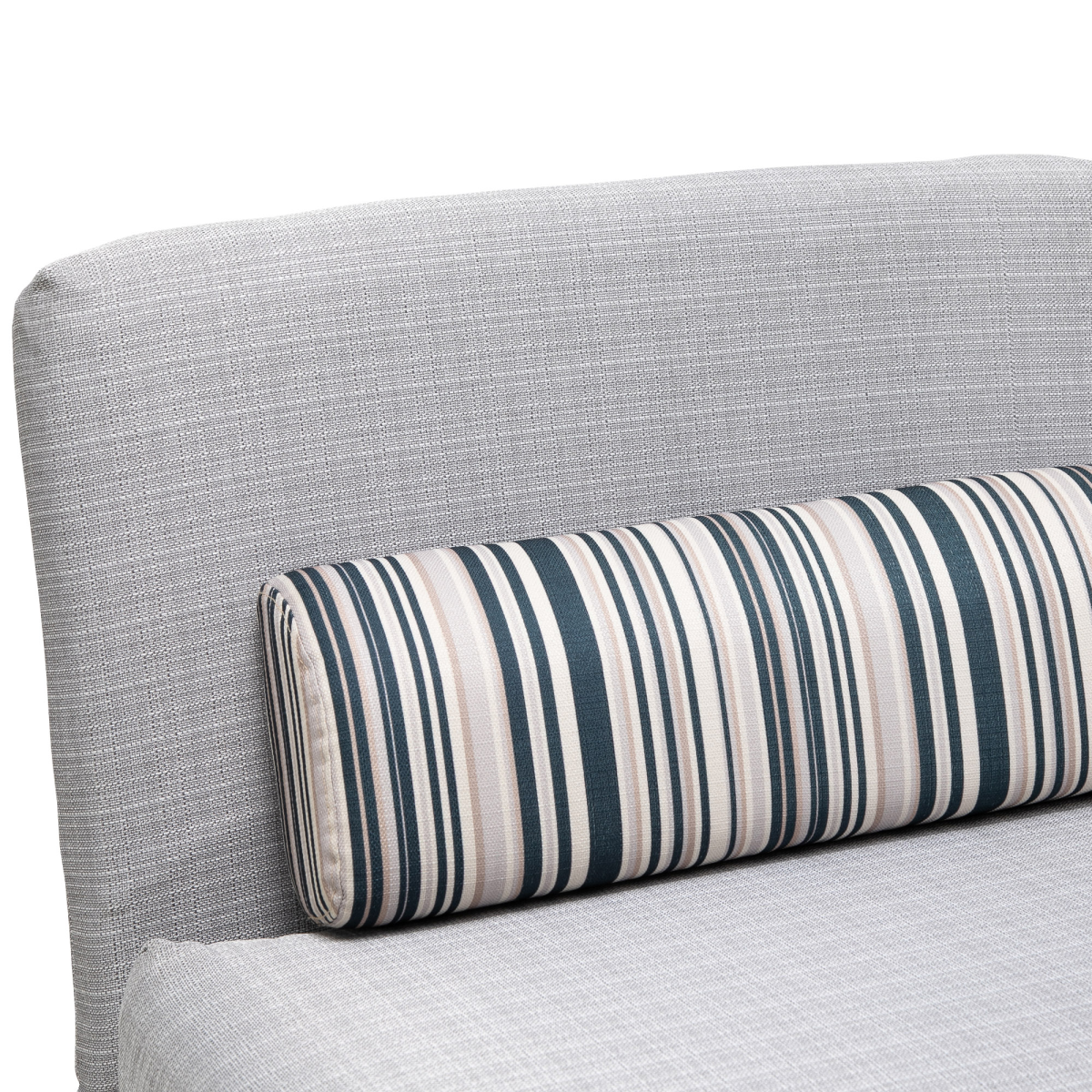 Single Sofa Bed Folding Chair Bed with 5-Position Adjustable Back, Steel Frame, Pillow, Grey/Silver