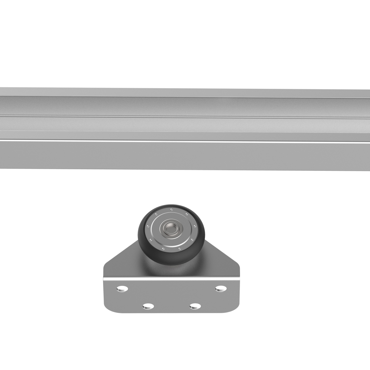 Sliding Barn Door Hardware Kit, 6FT 1860mm Track System, Metal Hardware for Single Wooden Door, 35kg Capacity, Fits 35-40mm Thick Doors