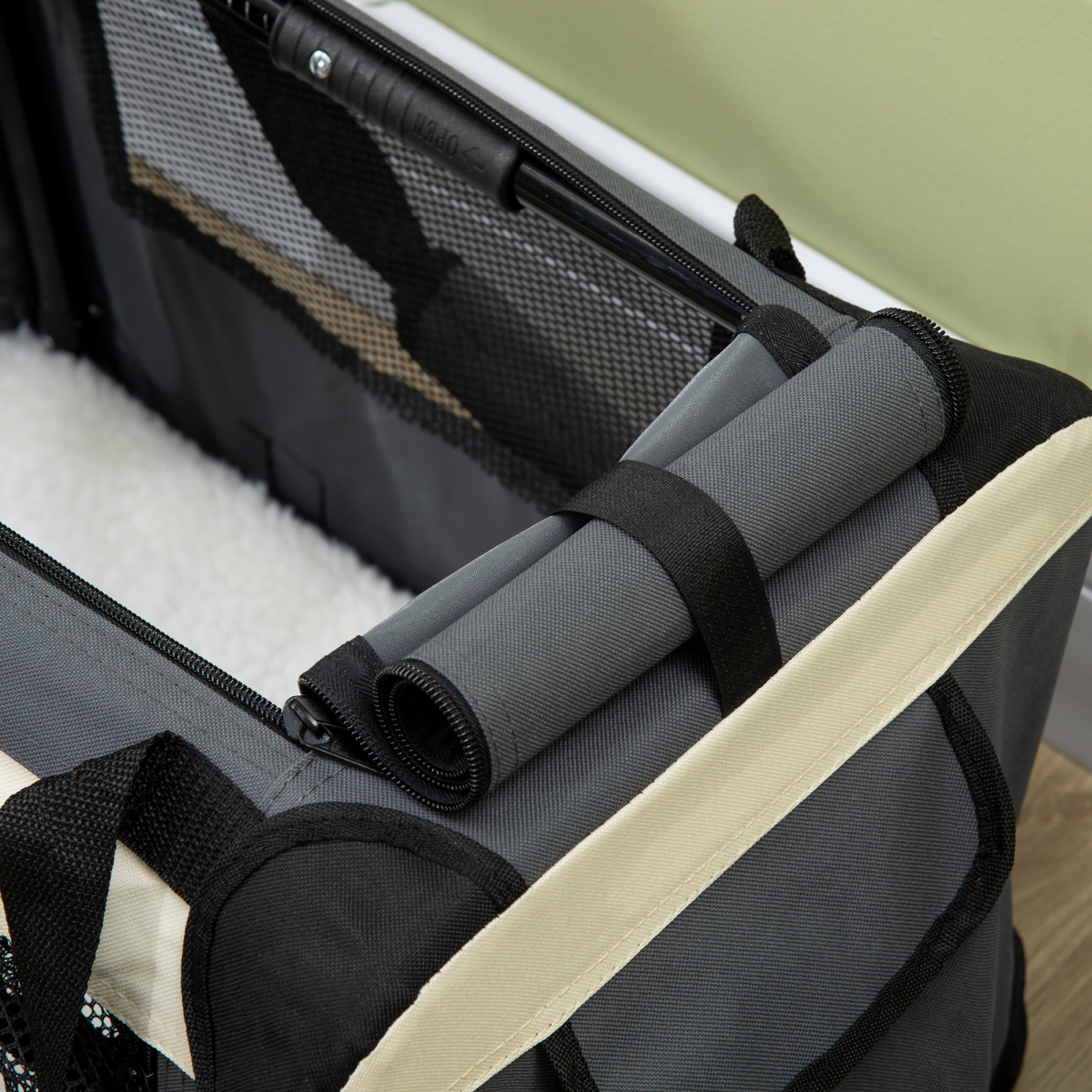 51cm Foldable Pet Carrier with Cushion for Cats and Small Dogs, 3 Doors, Mesh Windows, Foldable Carrier Bag