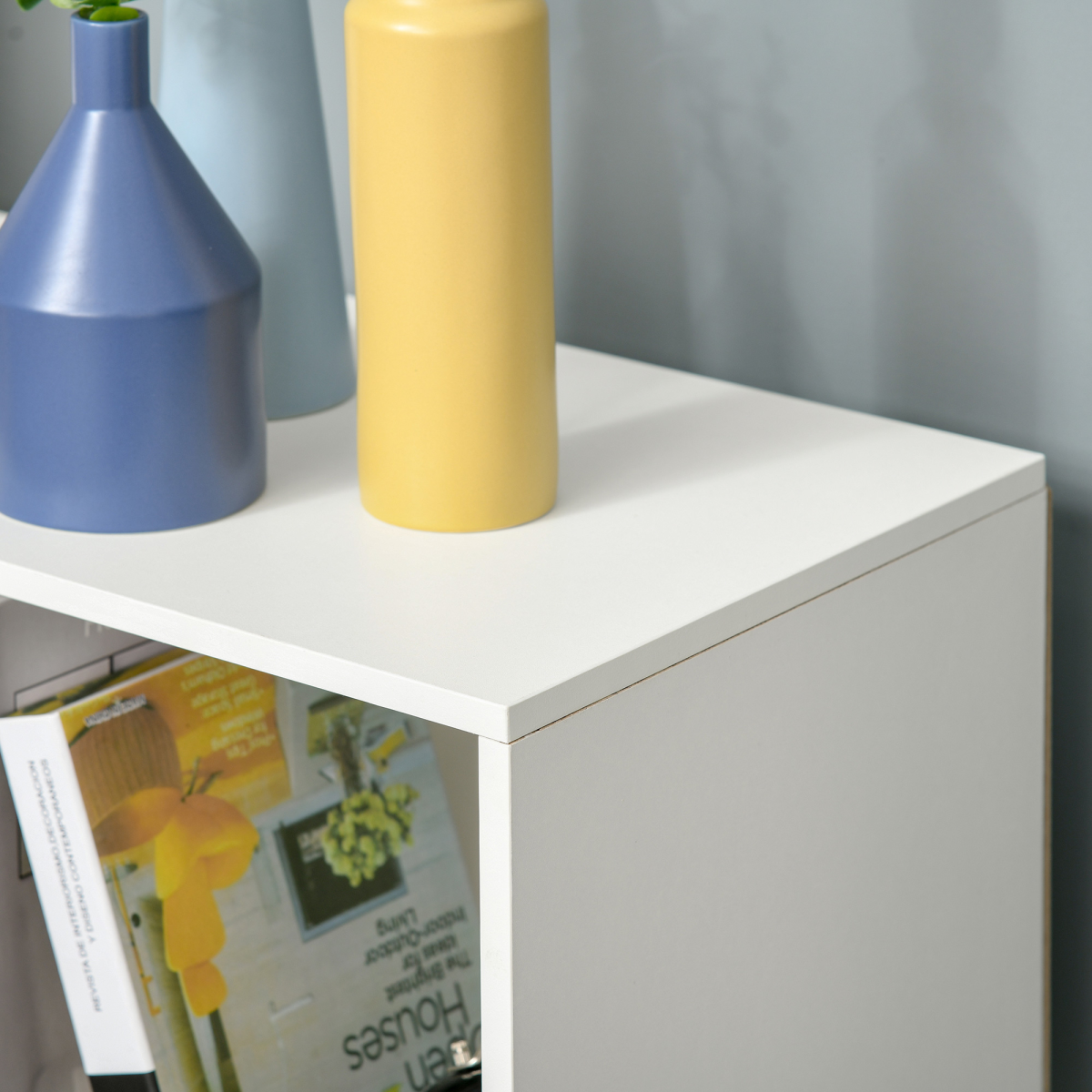 White 9-Cube Storage Cabinet Bookcase for Home Office