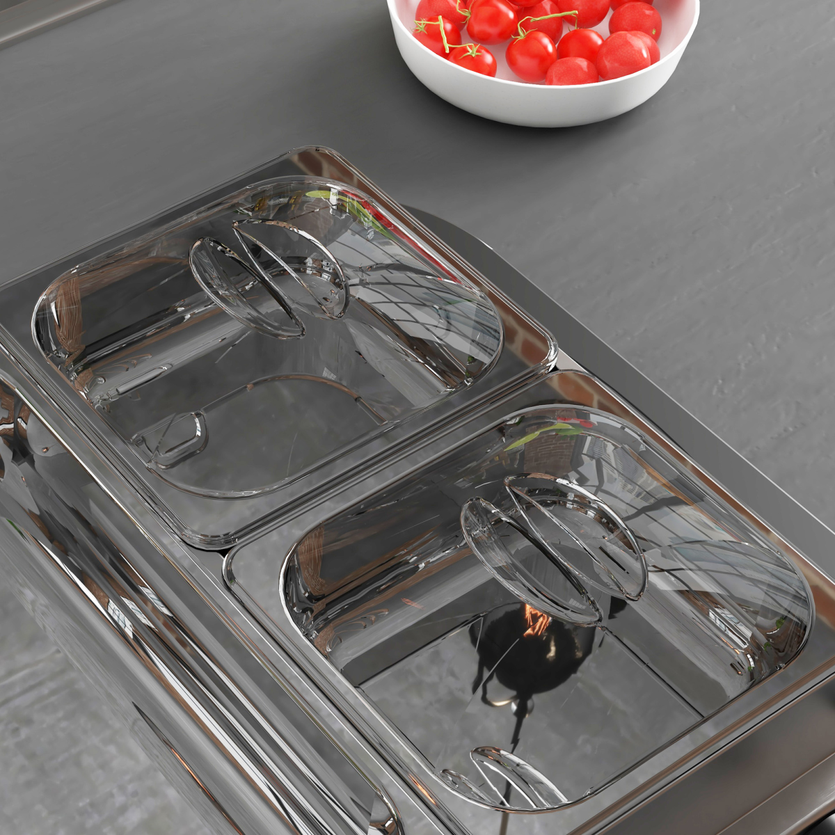 HOMCOM 4-Tray Electric Food Warmer Buffet Server, Adjustable Temp, 300W