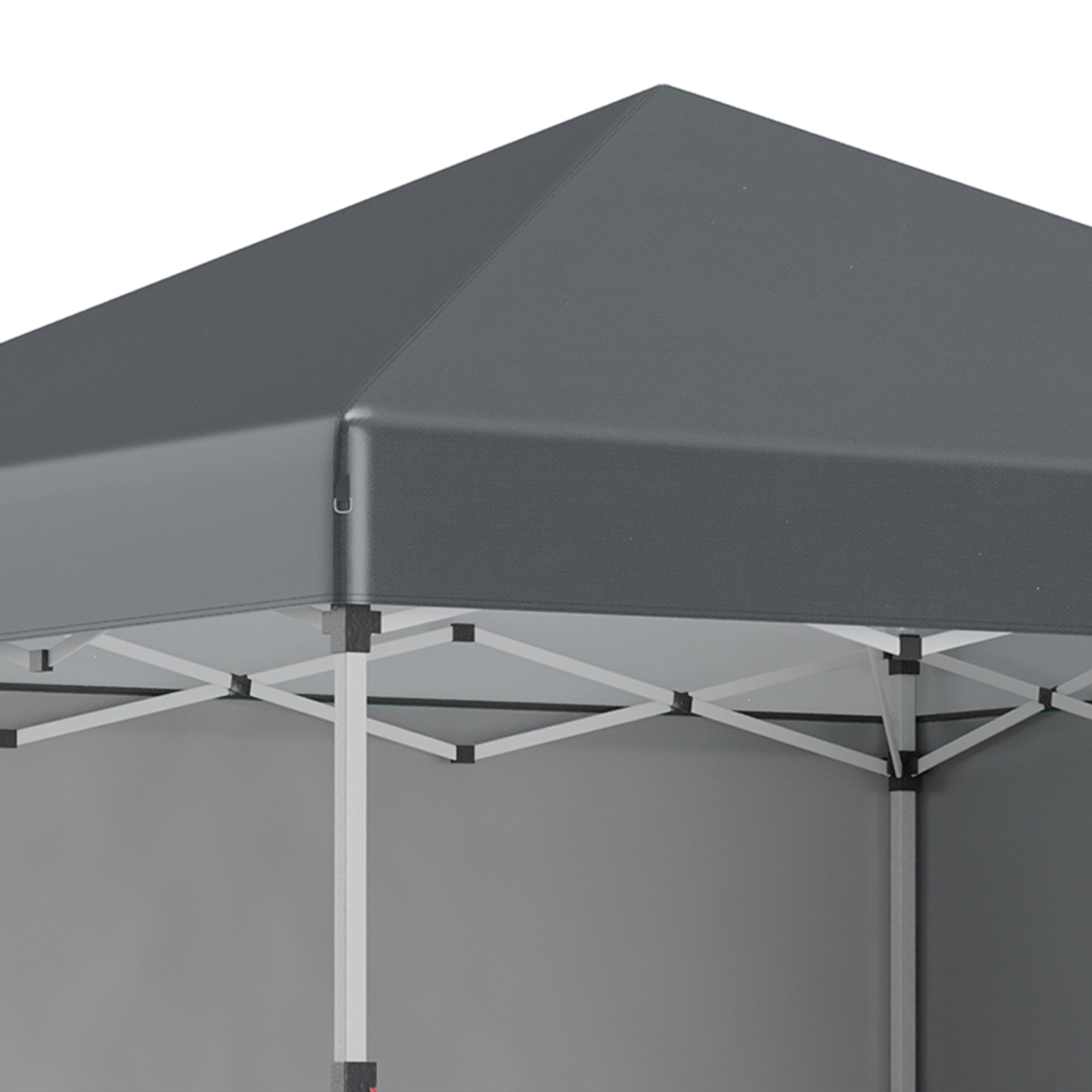 3 x 3m Pop Up Gazebo with 2 Removable Sidewalls, Adjustable Height, Sandbags, Guy Ropes and Ground Stakes, Dark Grey