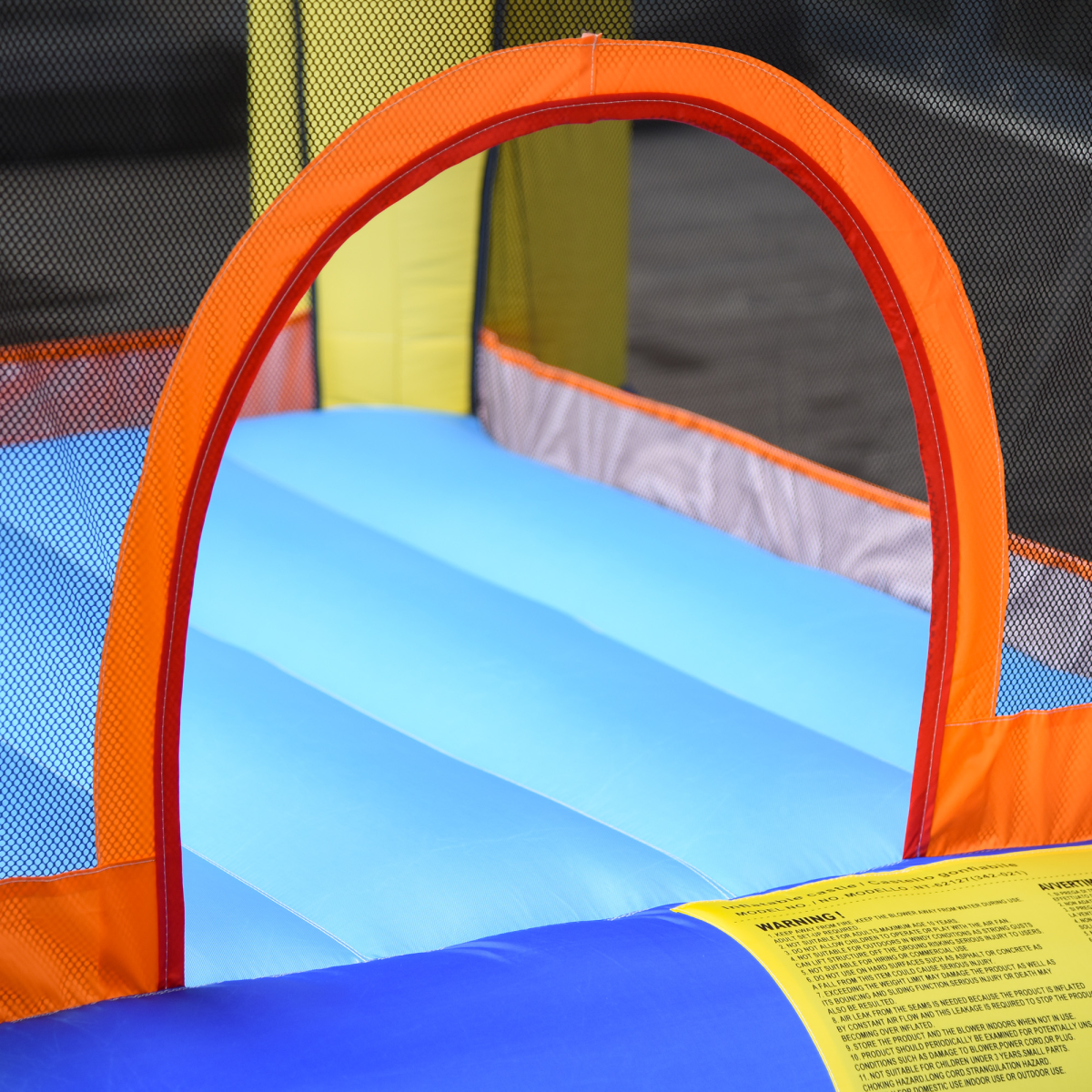 Monster Design Bouncy Castle with Slide, Trampoline & Basket